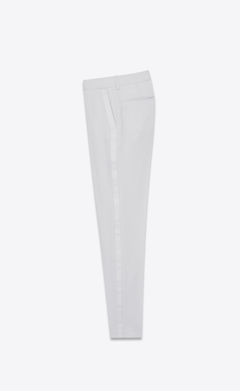 SAINT LAURENT tuxedo pants in grain de poudre saint laurent outlook