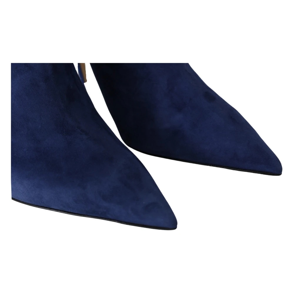 BLUE CRYSTAL STRAP HEELED BOOTS - 3