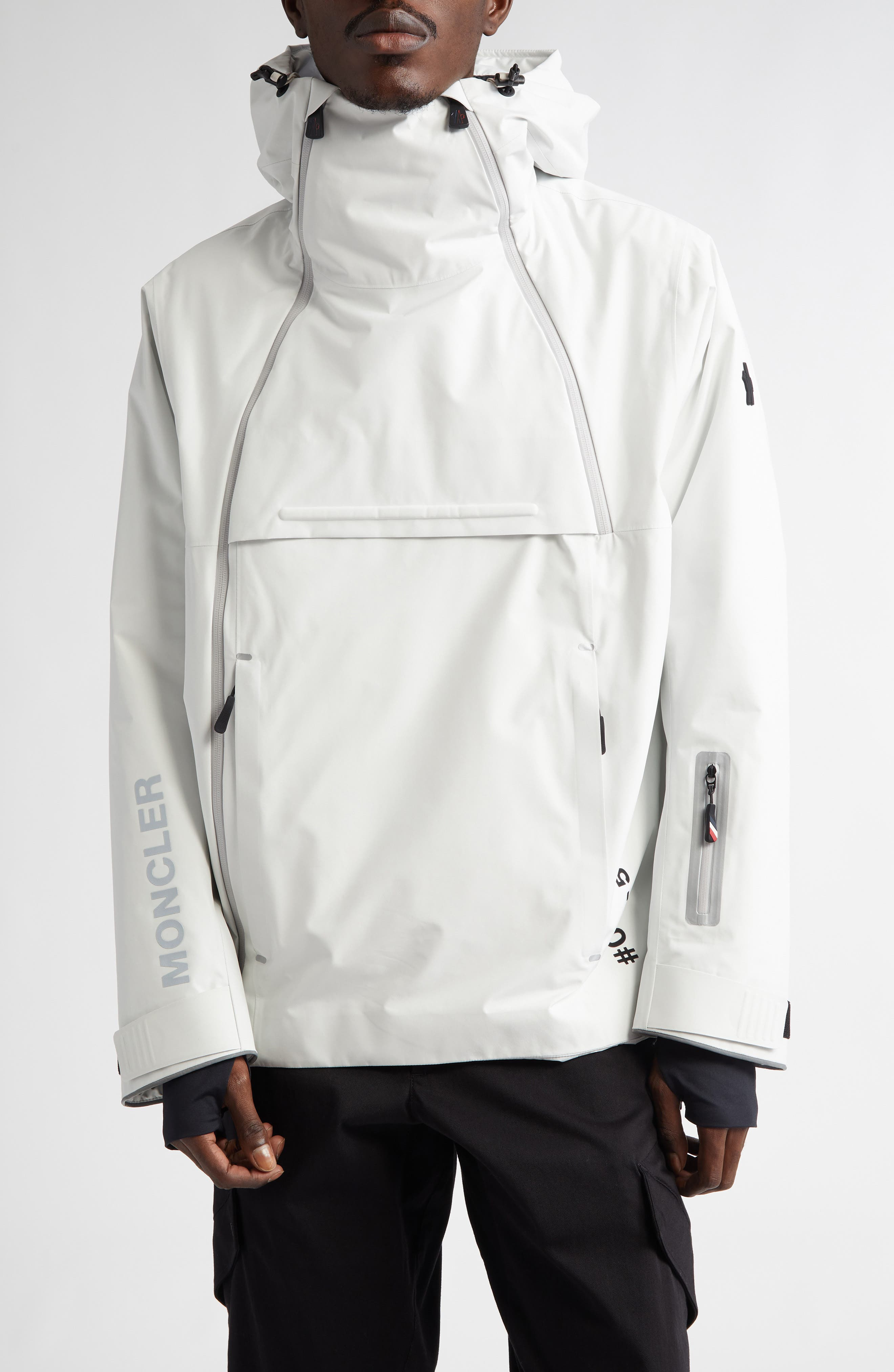 Moncler Grenoble Staz Hooded Jacket in Ice at Nordstrom - 1