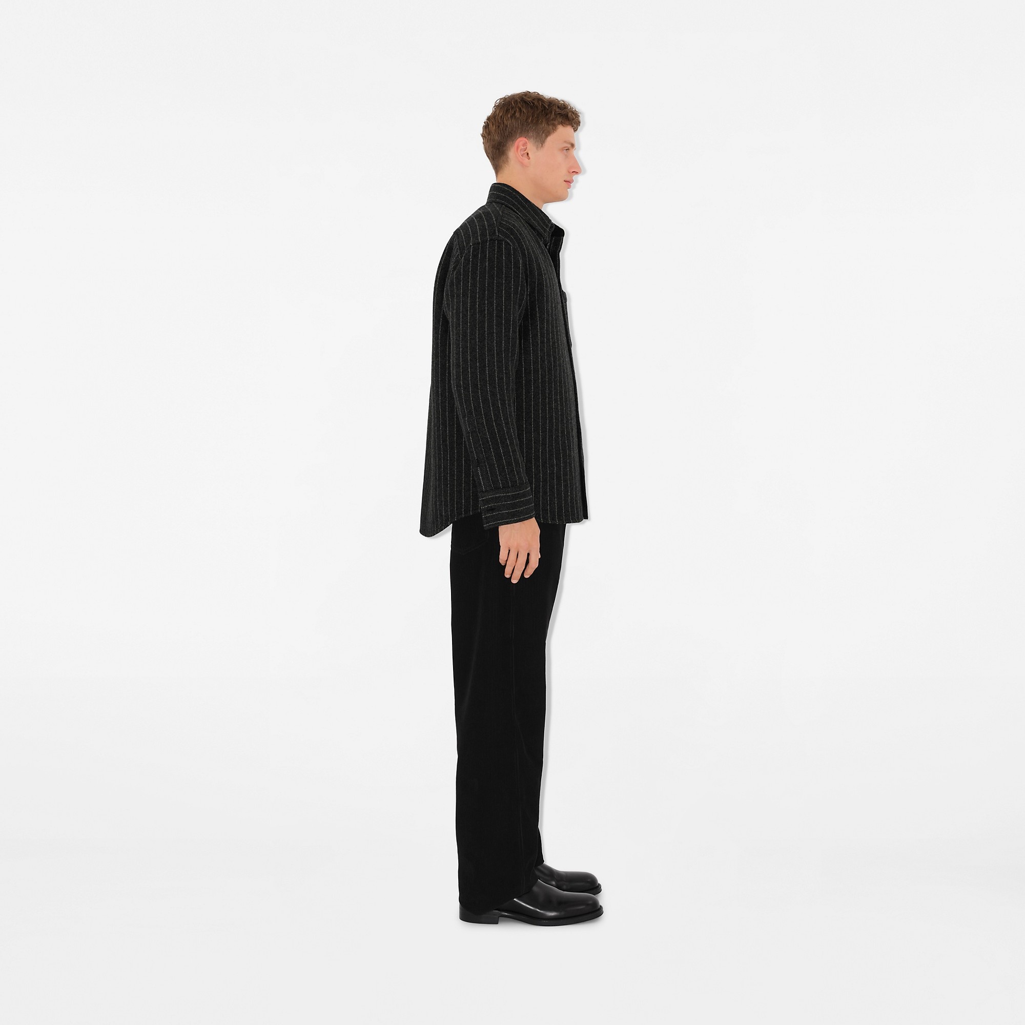 Pinstriped Wool Blend Shirt - 3
