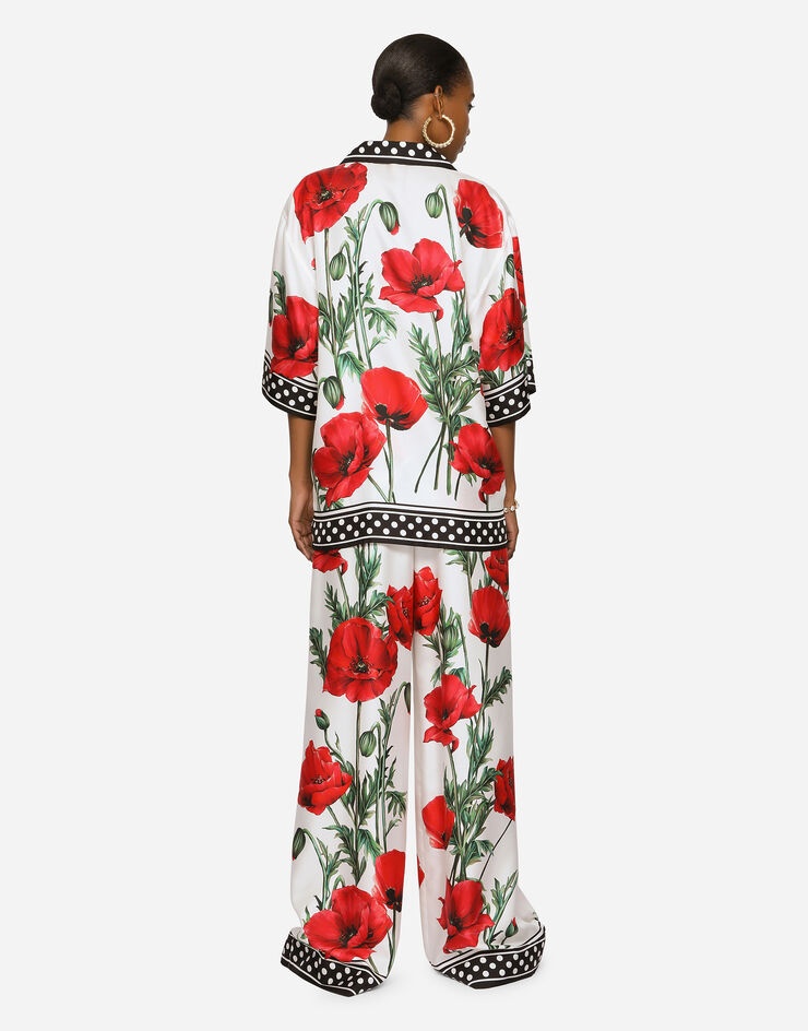 Poppy-print twill shirt - 3
