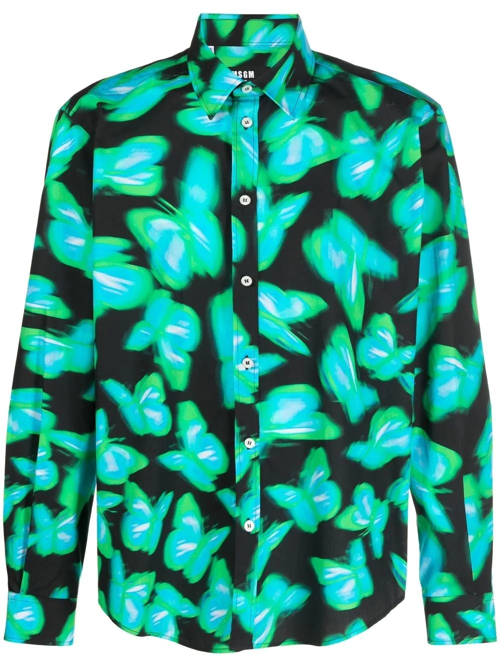 butterfly print shirt - 1