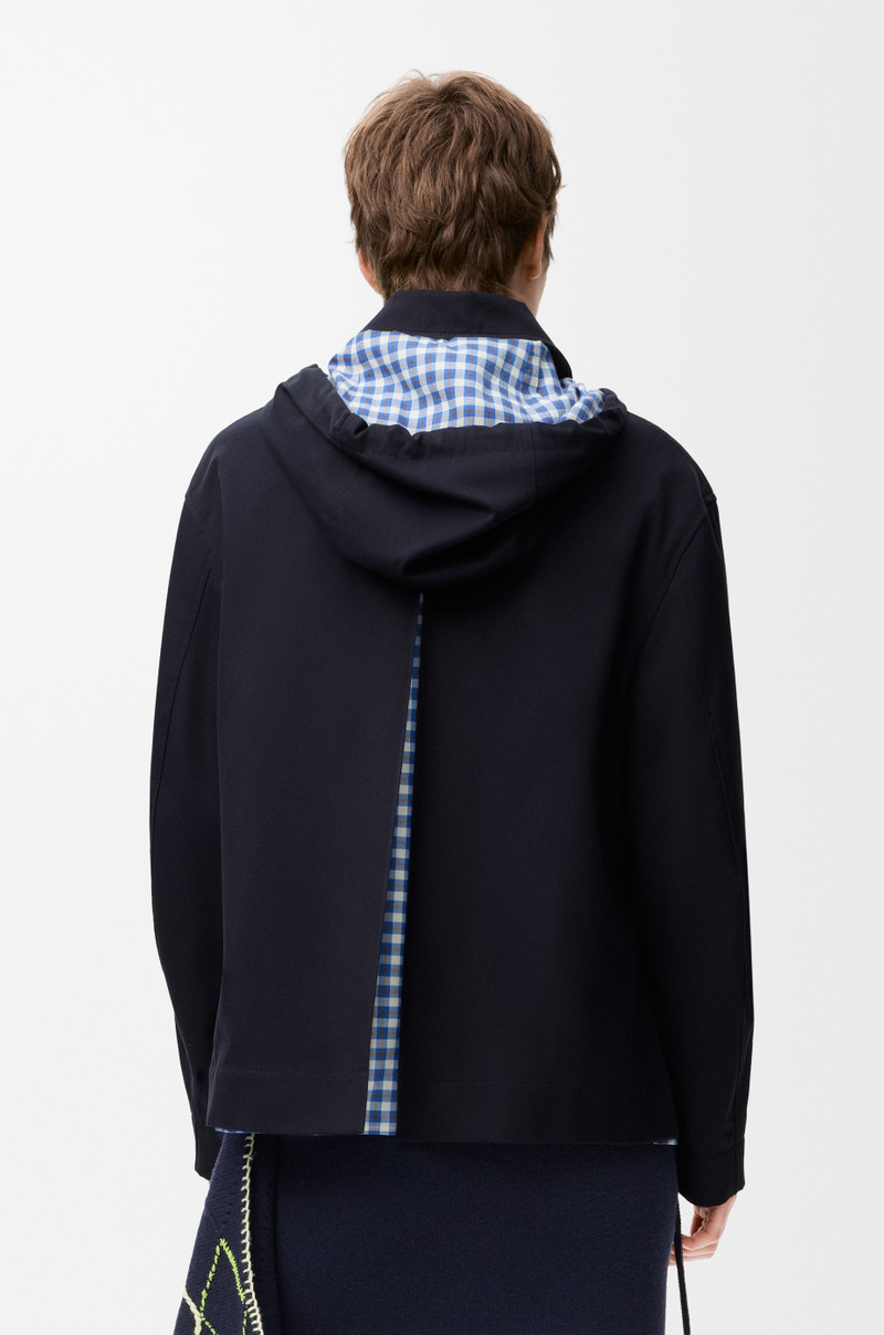 Hooded parka in cotton and silk 4