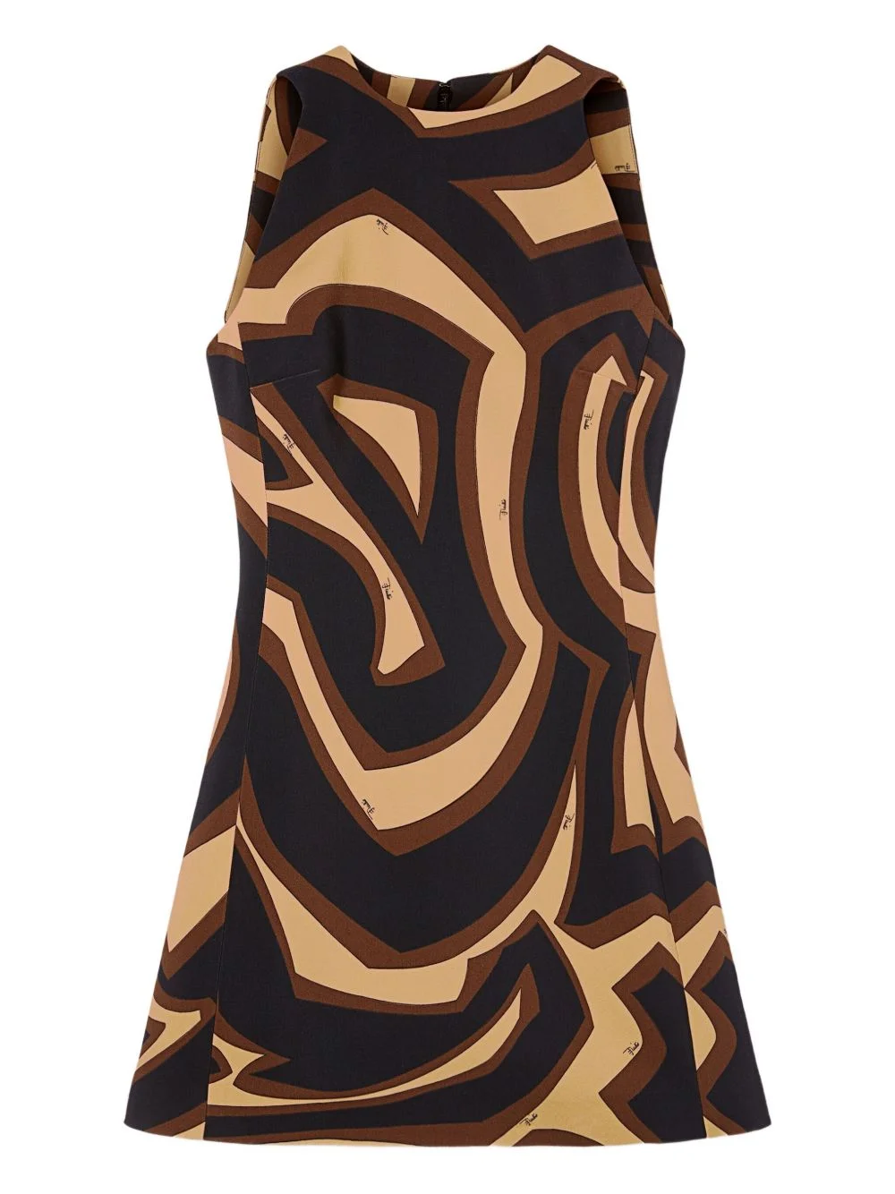 abstract-print A-line dress - 1