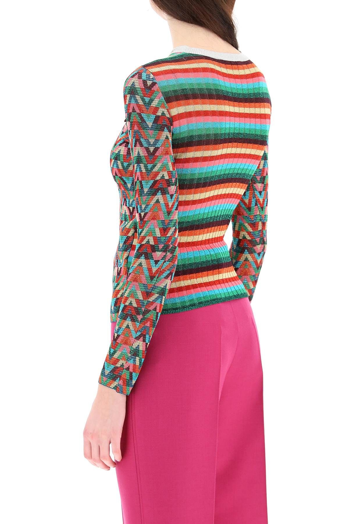 LUREX V OPTICAL VALENTINO SWEATER - 4