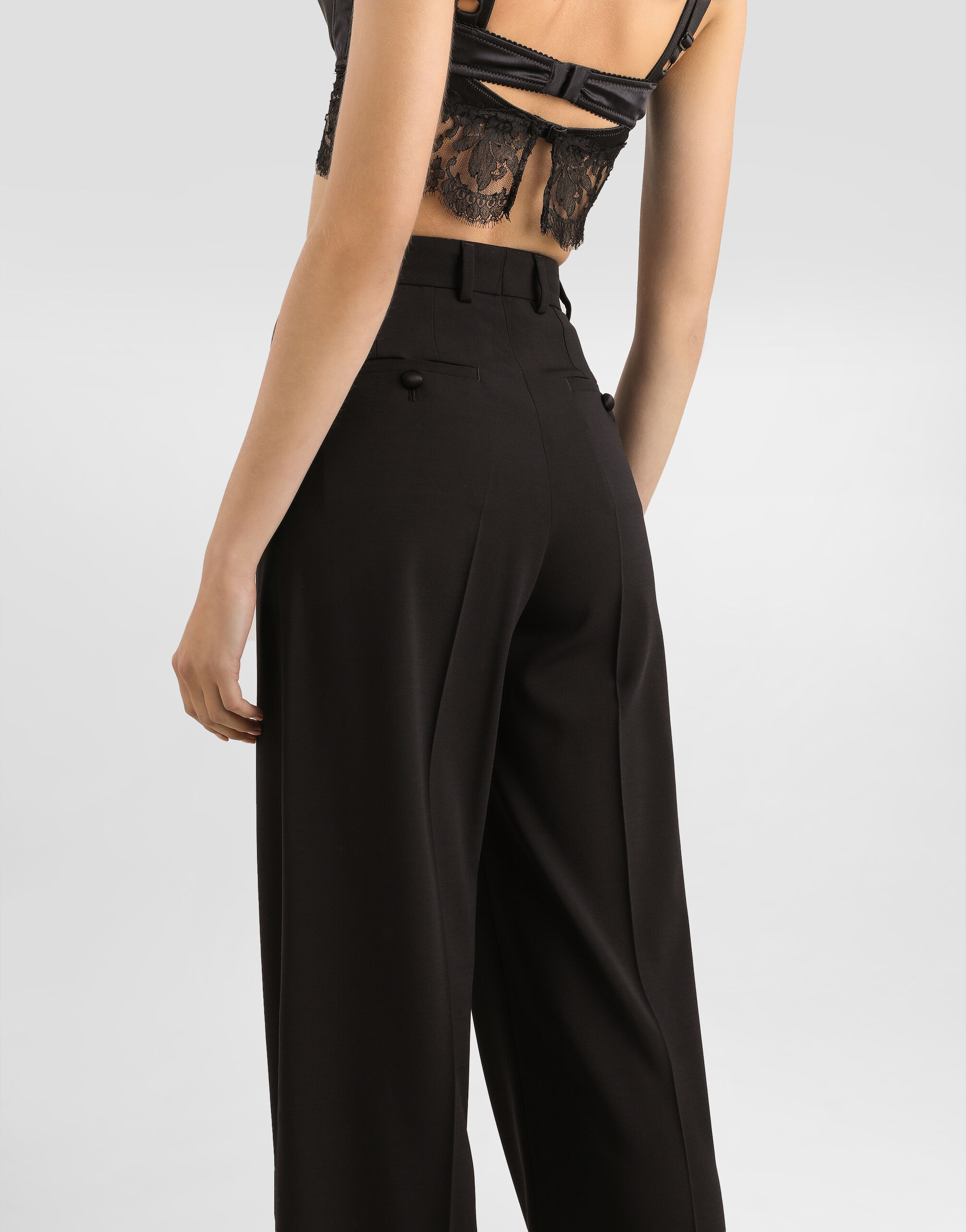 Flared woolen pants - 6