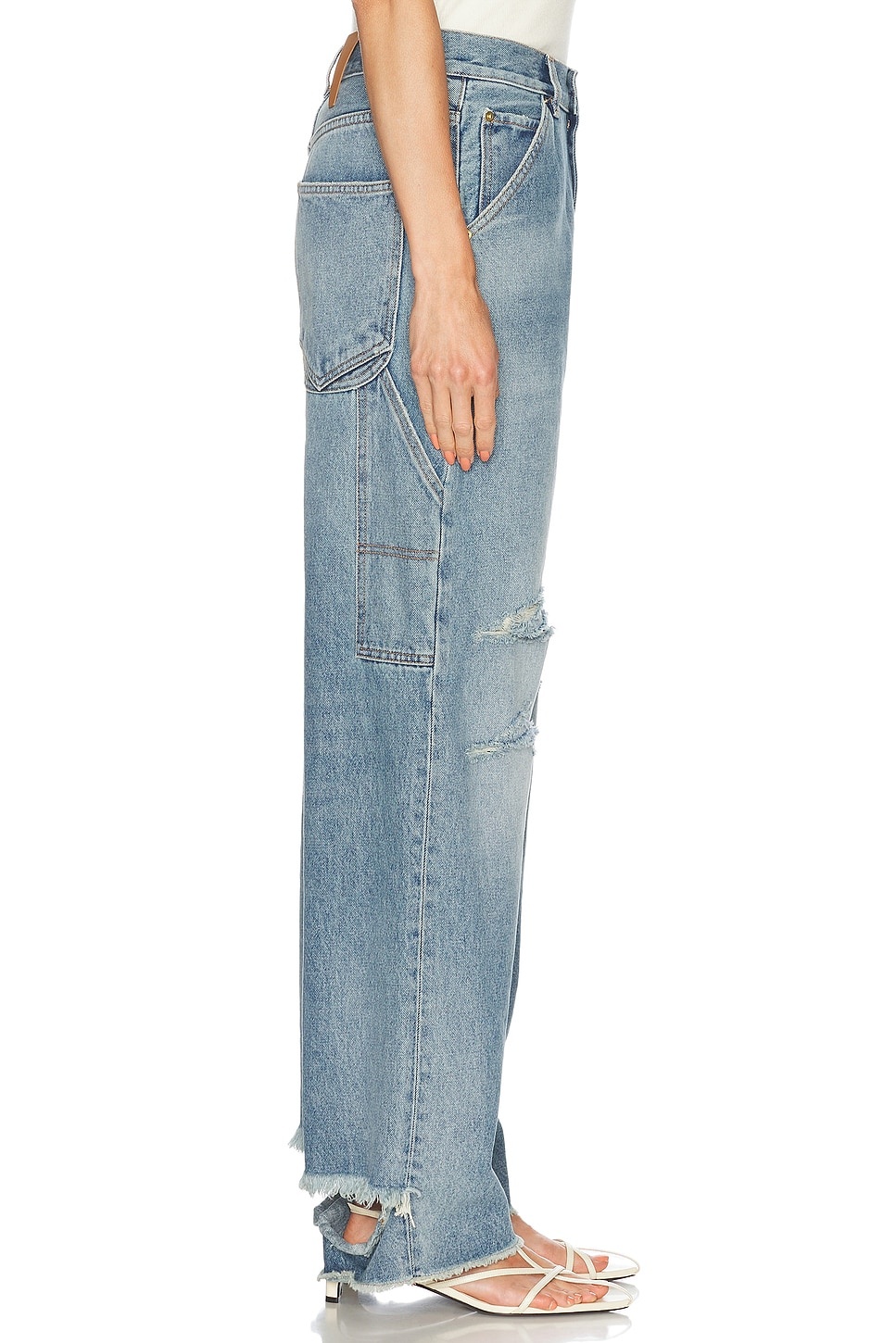 Lisa Chain Adorned Loose Fit Carpenter Straight Leg - 2