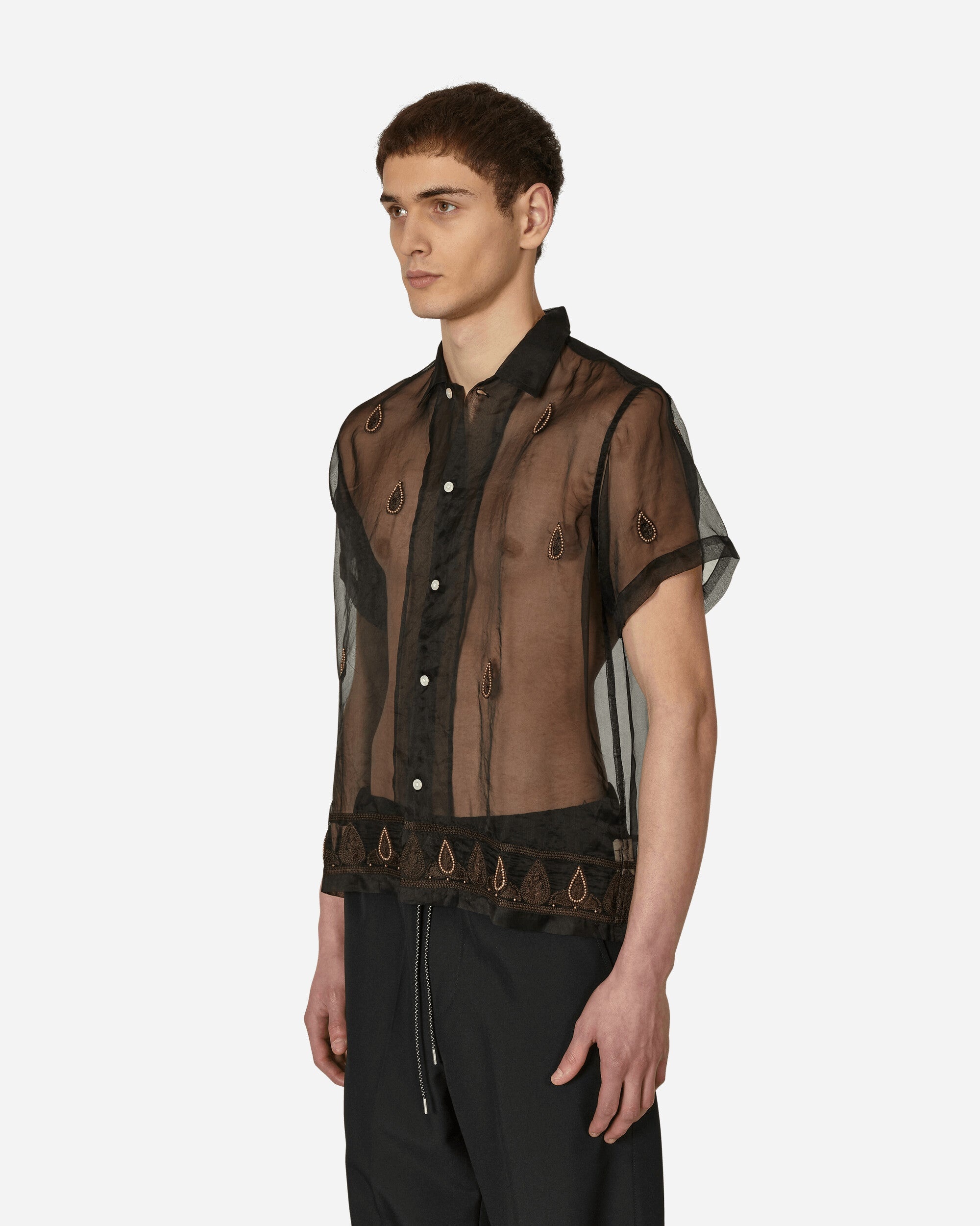 Pearl Paisley Shirt Black - 2