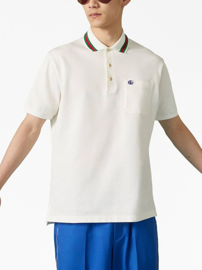 logo-embroidered piqué polo shirt 3