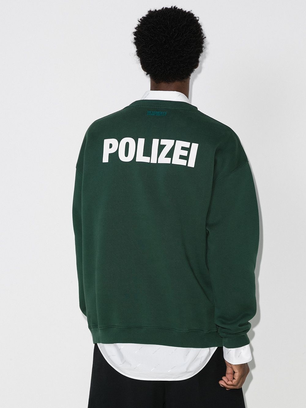 Polizei-print long-sleeve sweatshirt - 3