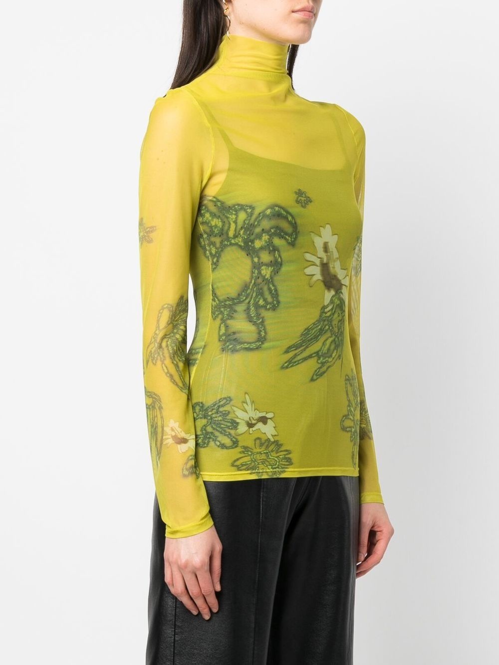 lace-embroidered long-sleeve top - 3