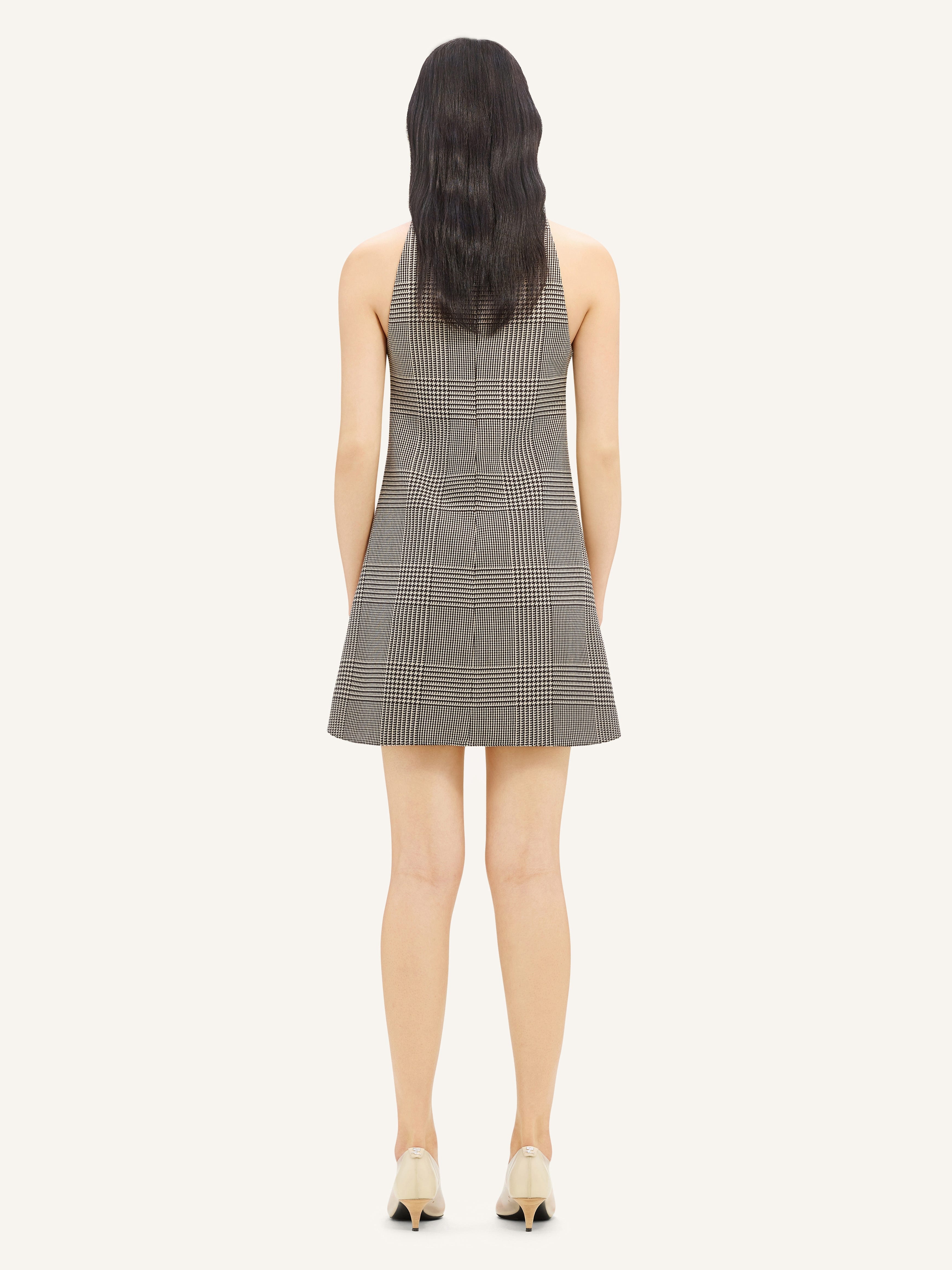 SLEEVELESS PRINCE OF WALES A-LINE DRESS - 4
