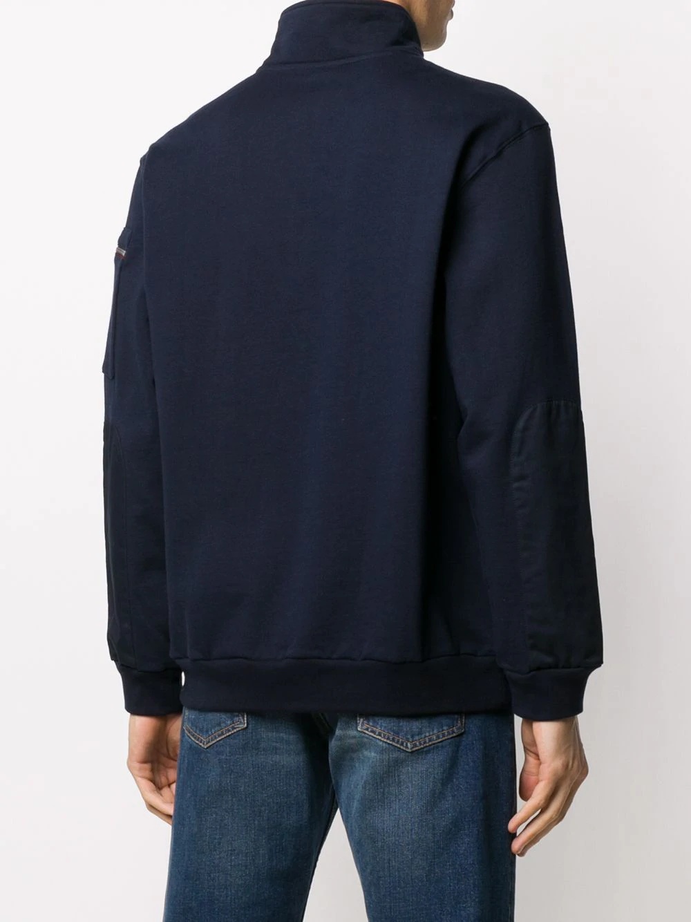 logo-patch zipped sweatshirt  - 4