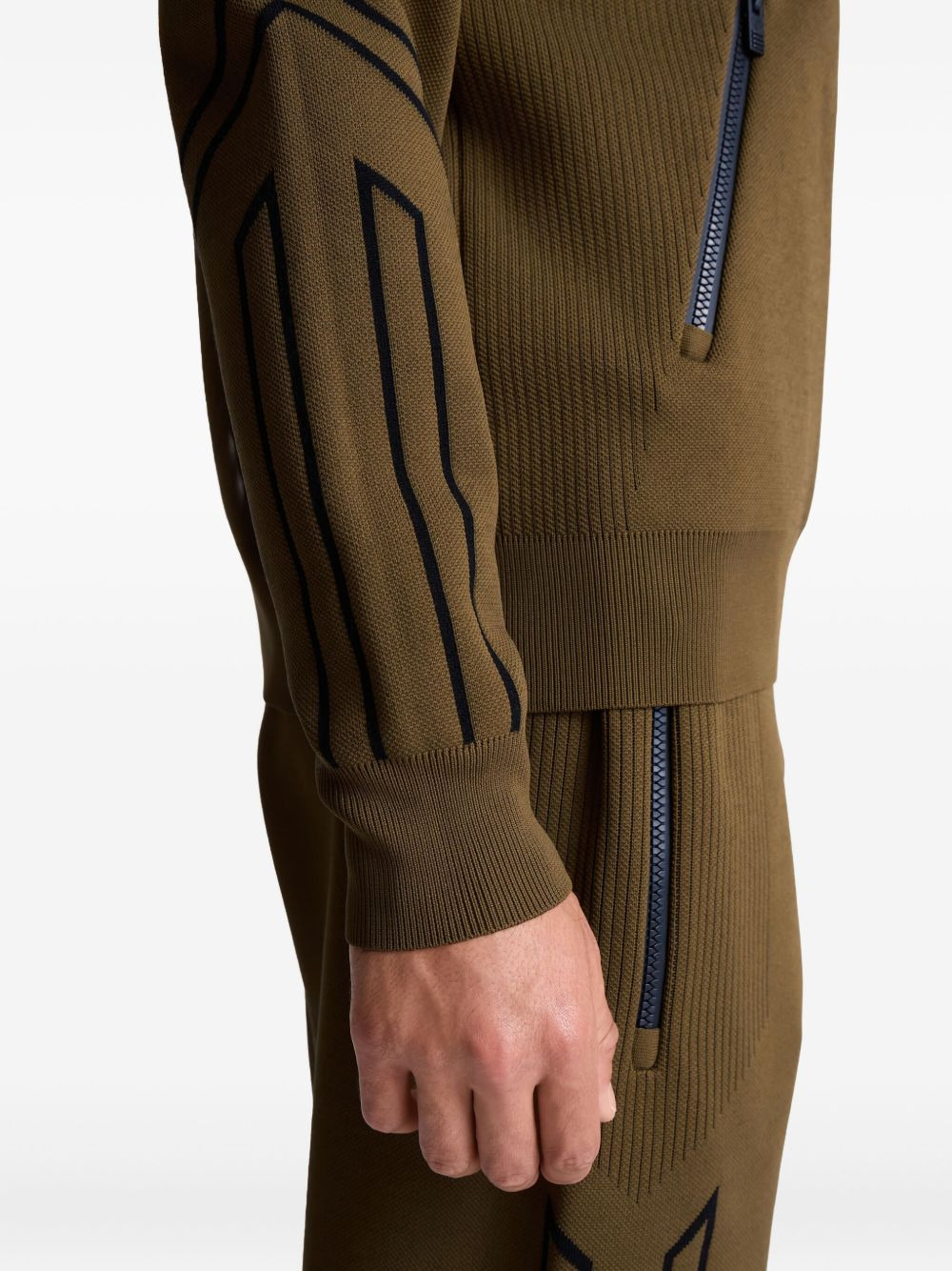 panelled cardigan - 5