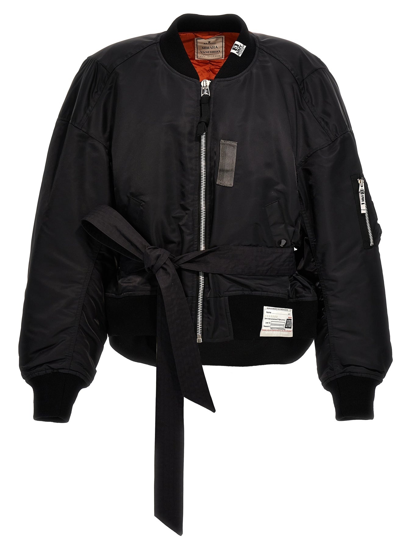 Nylon Bomber Jacket Casual Jackets, Parka Black - 1