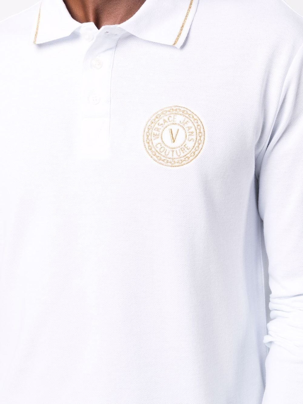 logo-print cotton polo shirt - 5