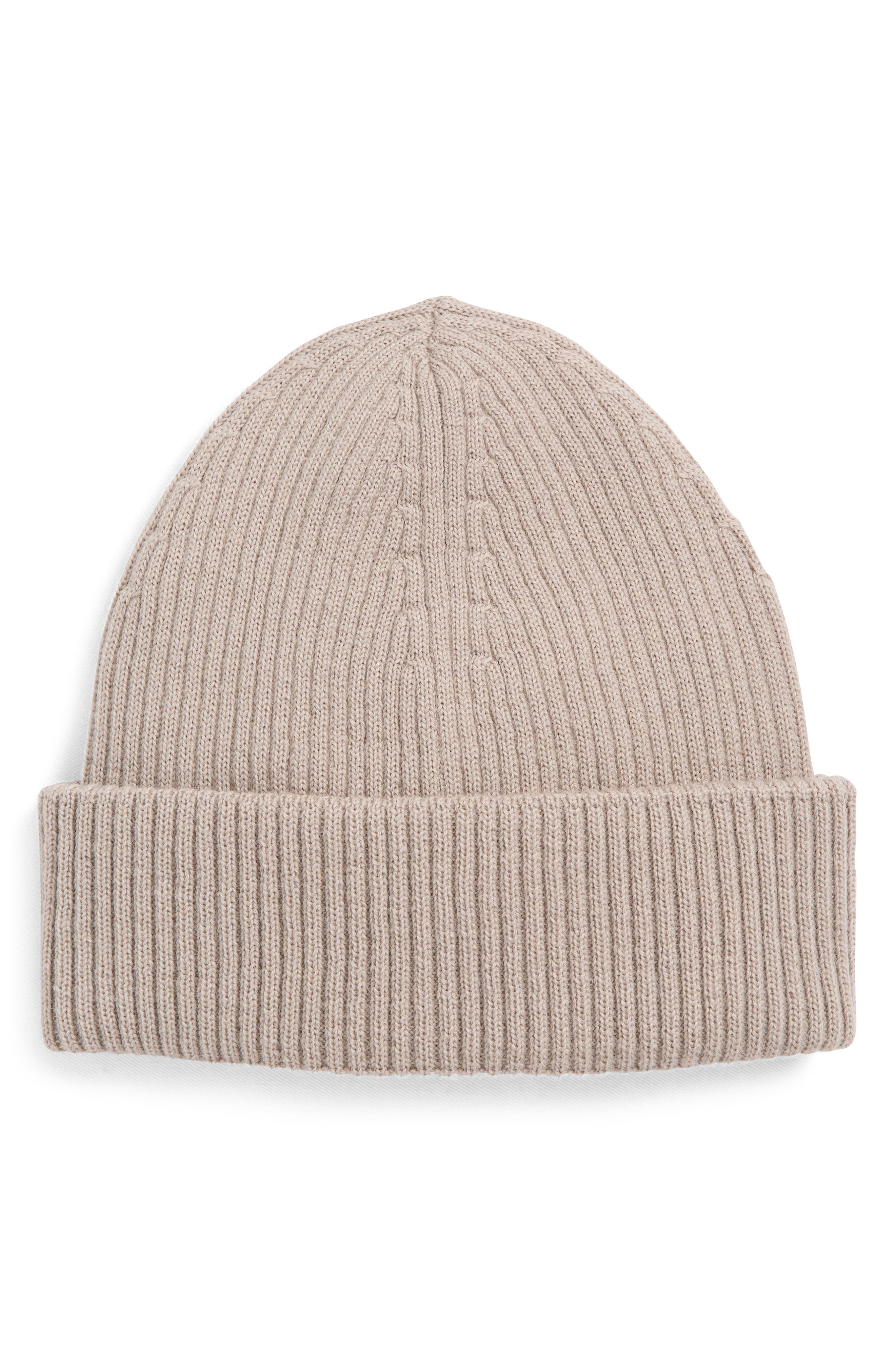 OUR LEGACY Merino Wool Rib Beanie in White Sand Rustic Merino at Nordstrom - 1