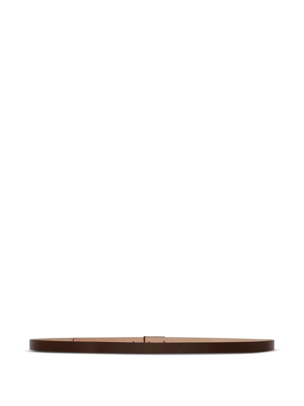 logo-buckle leather belt - 3
