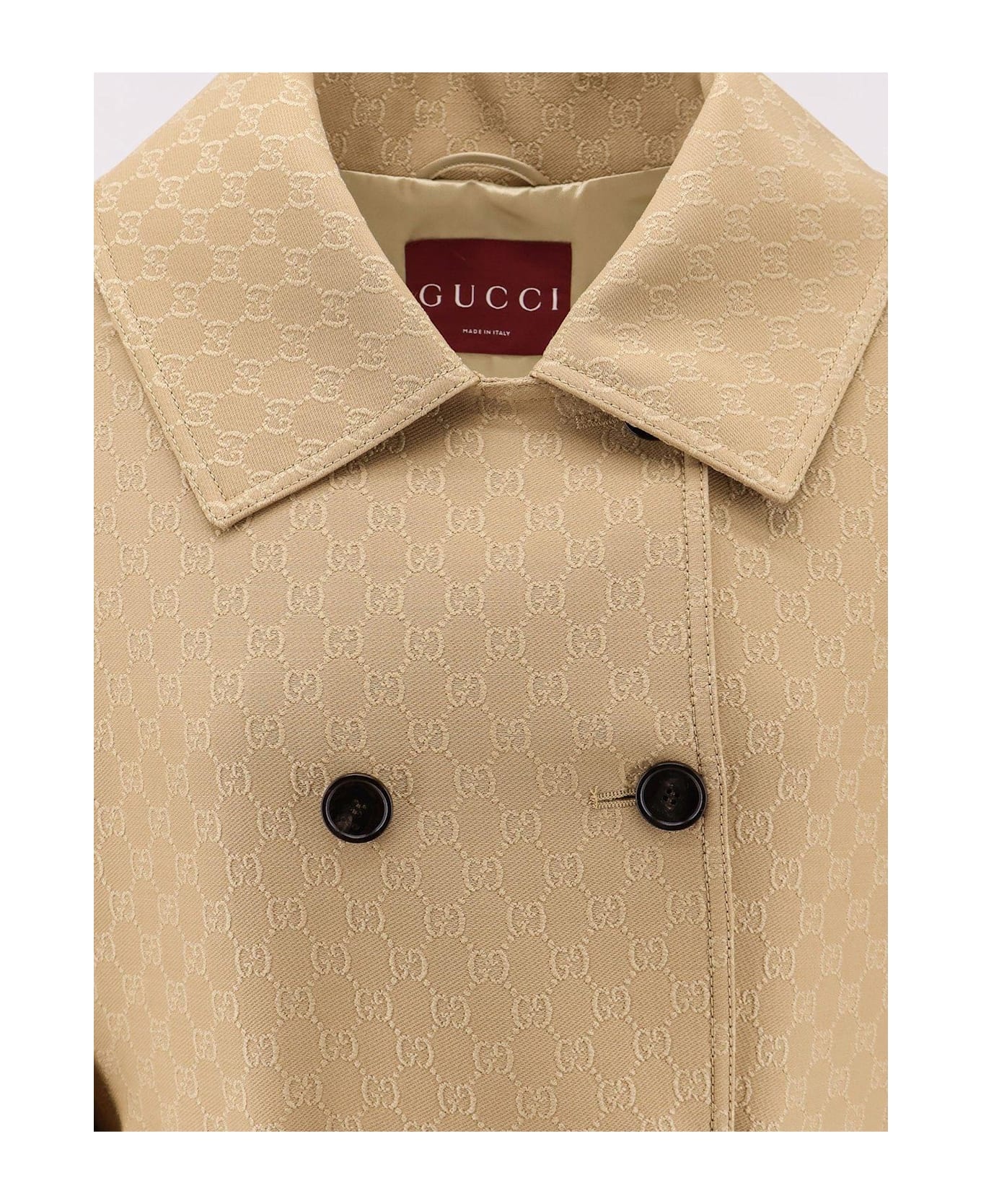 Gg Crêpe Double-breasted Coat - 3