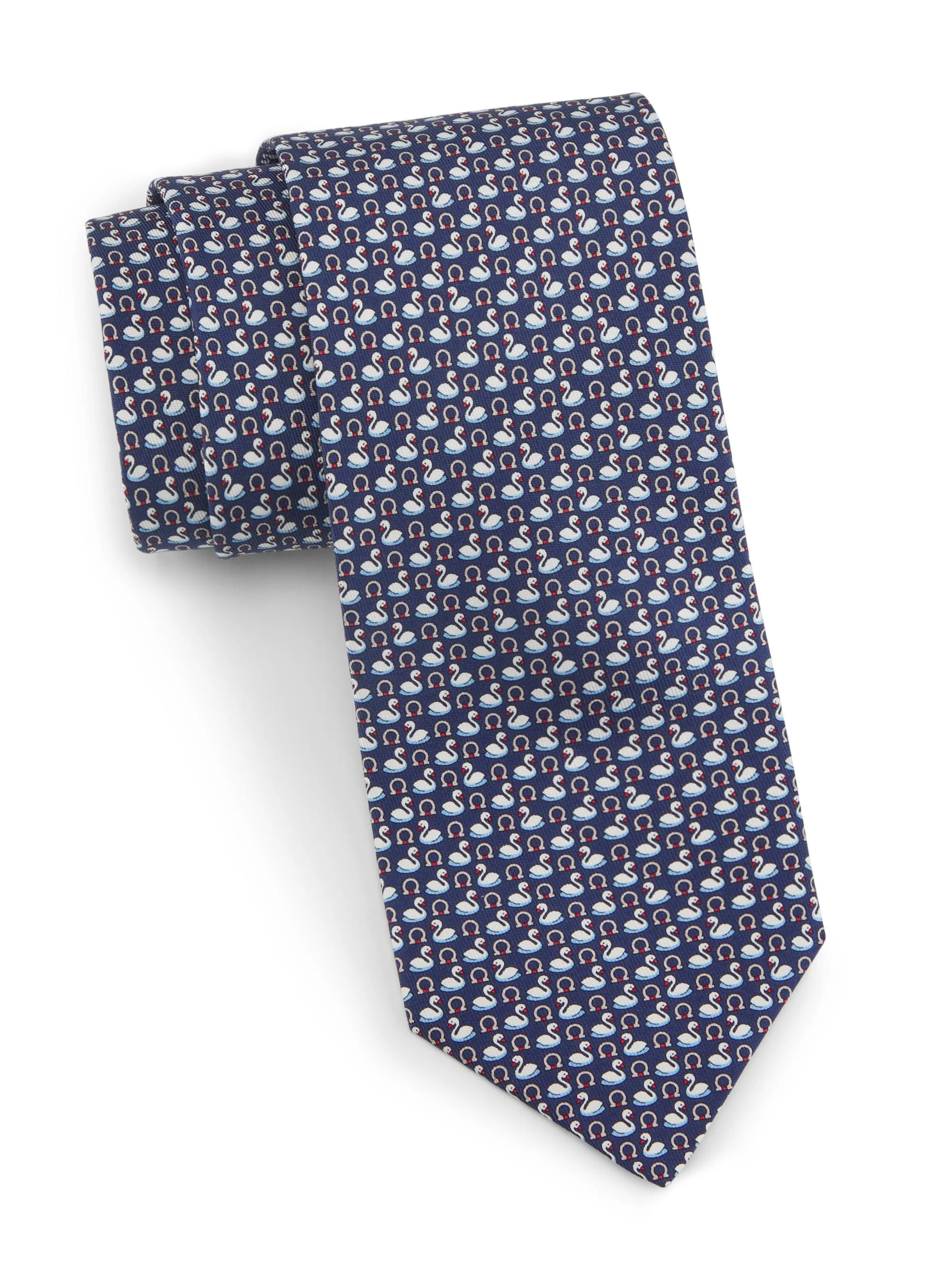 Men's Zarina Swan Tie - Navy - 1