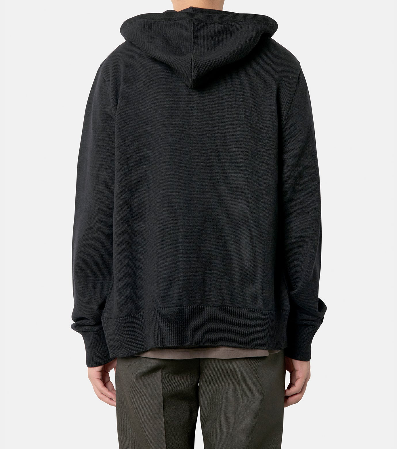 ZIPPED  WOOL HOODED CARDIGAN - 3