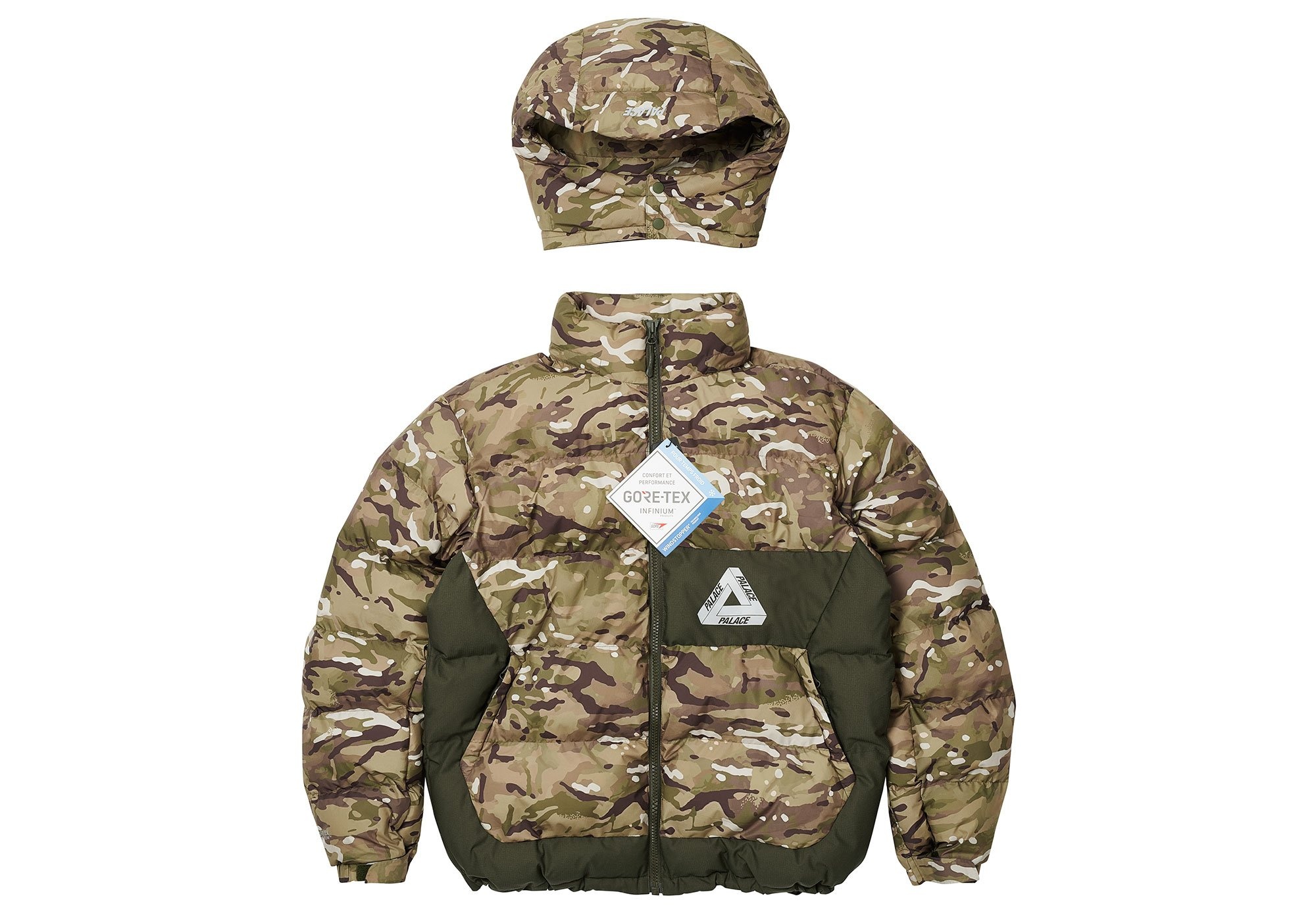 PALACE GORE-TEX INFINIUM PUFFA GREEN CAMO - 7