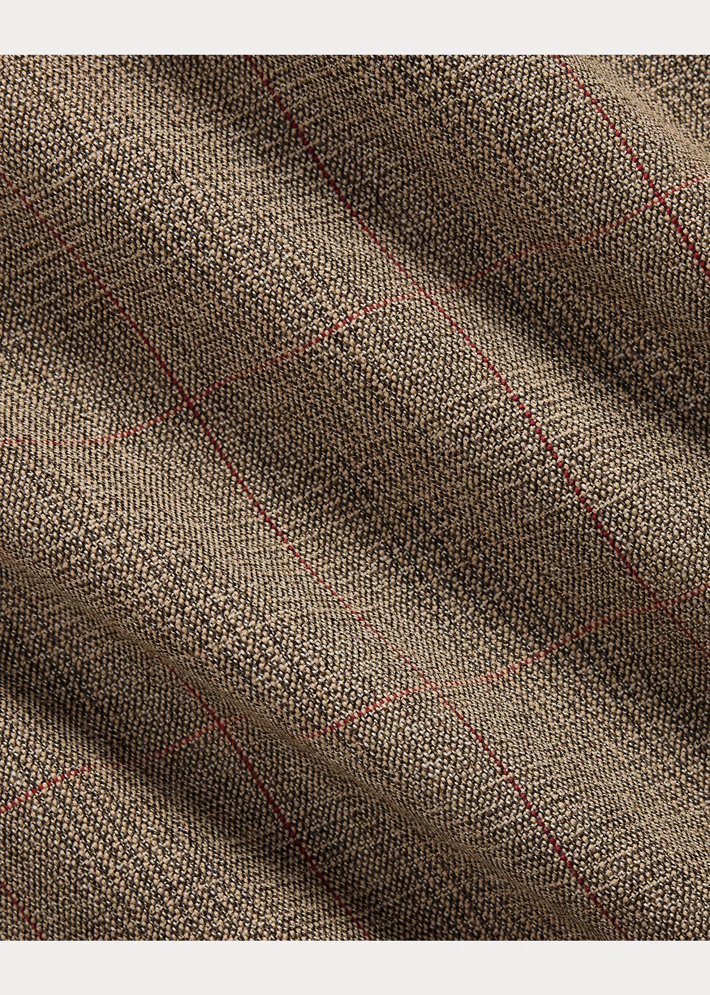Slim Fit Glen Plaid Wool Suit Trouser - 8