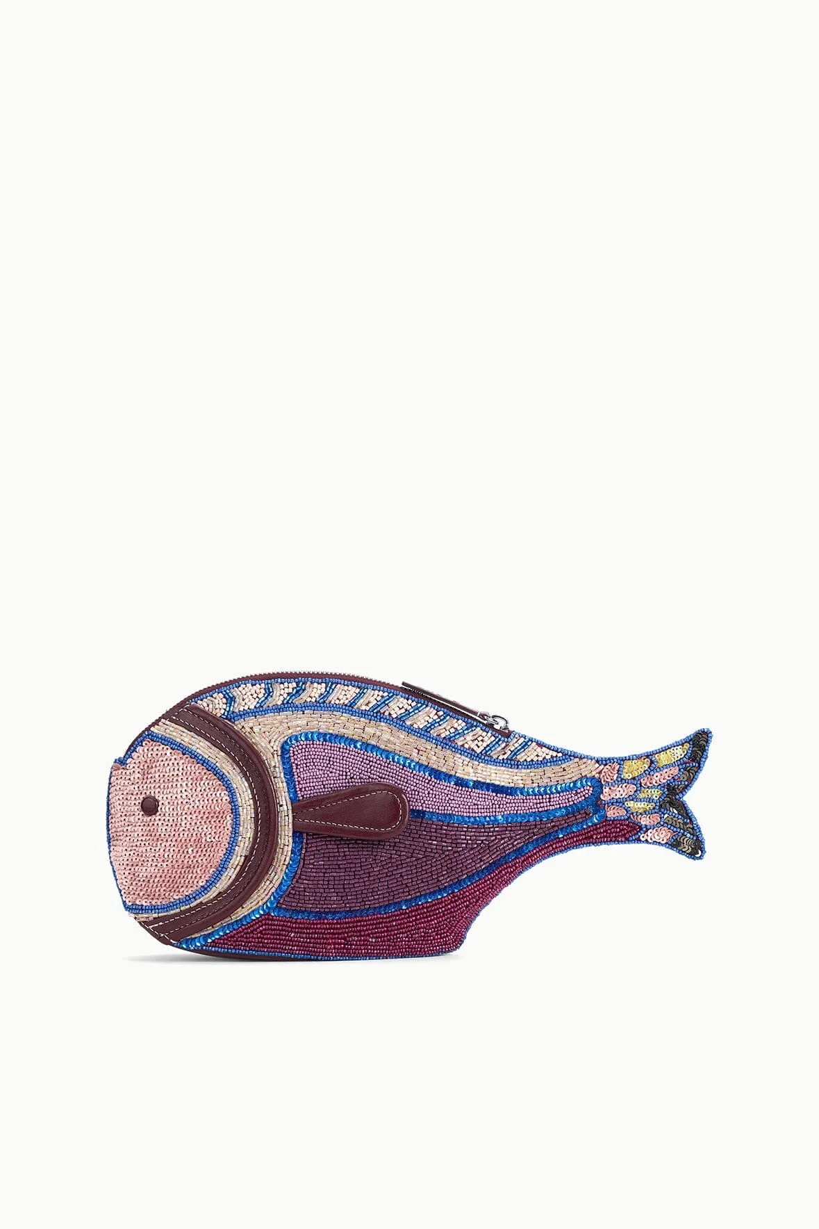 STAUD PESCE BEADED CLUTCH ULTRAVIOLET - 1