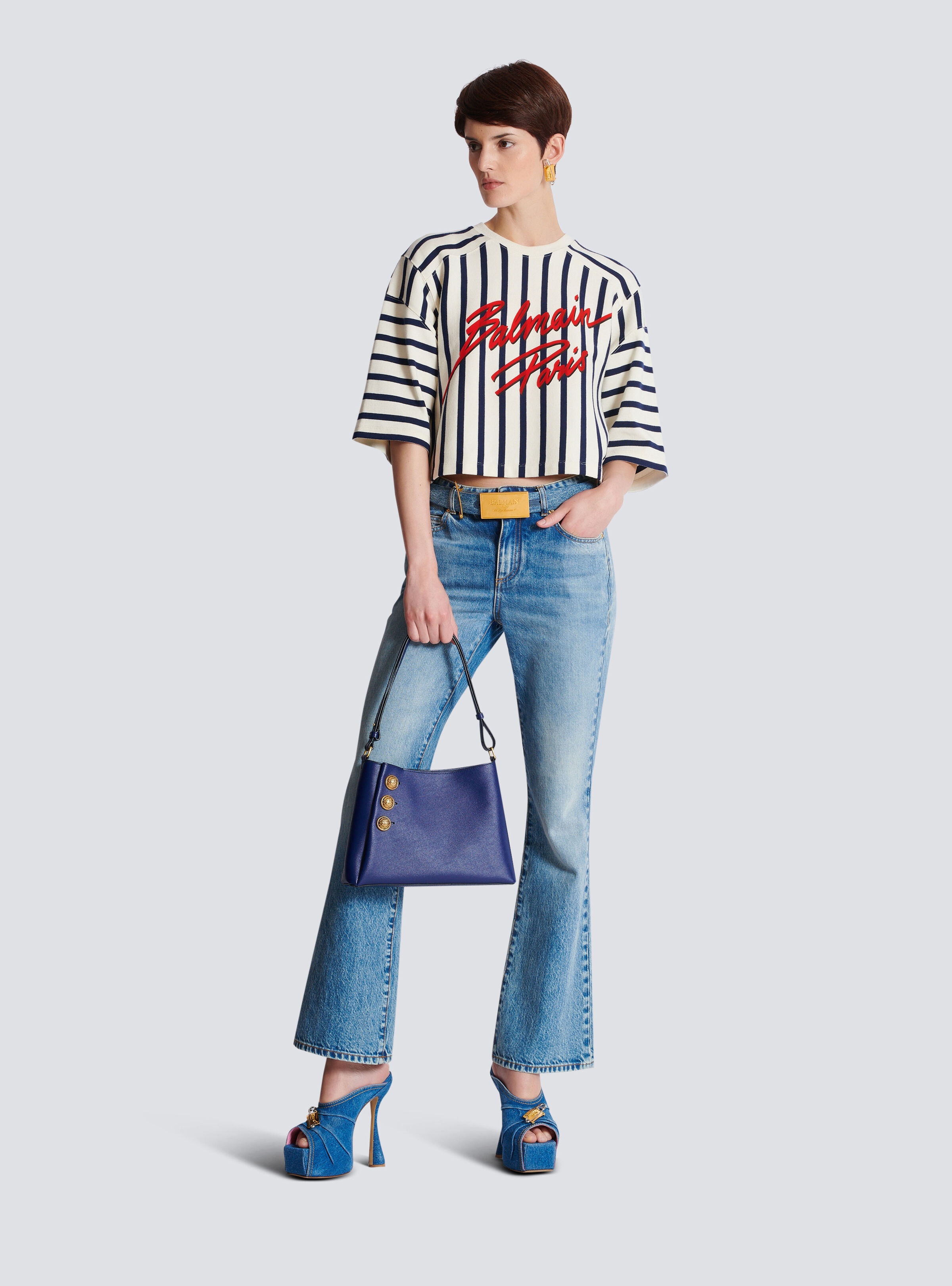 Striped Balmain Baseball top - 2