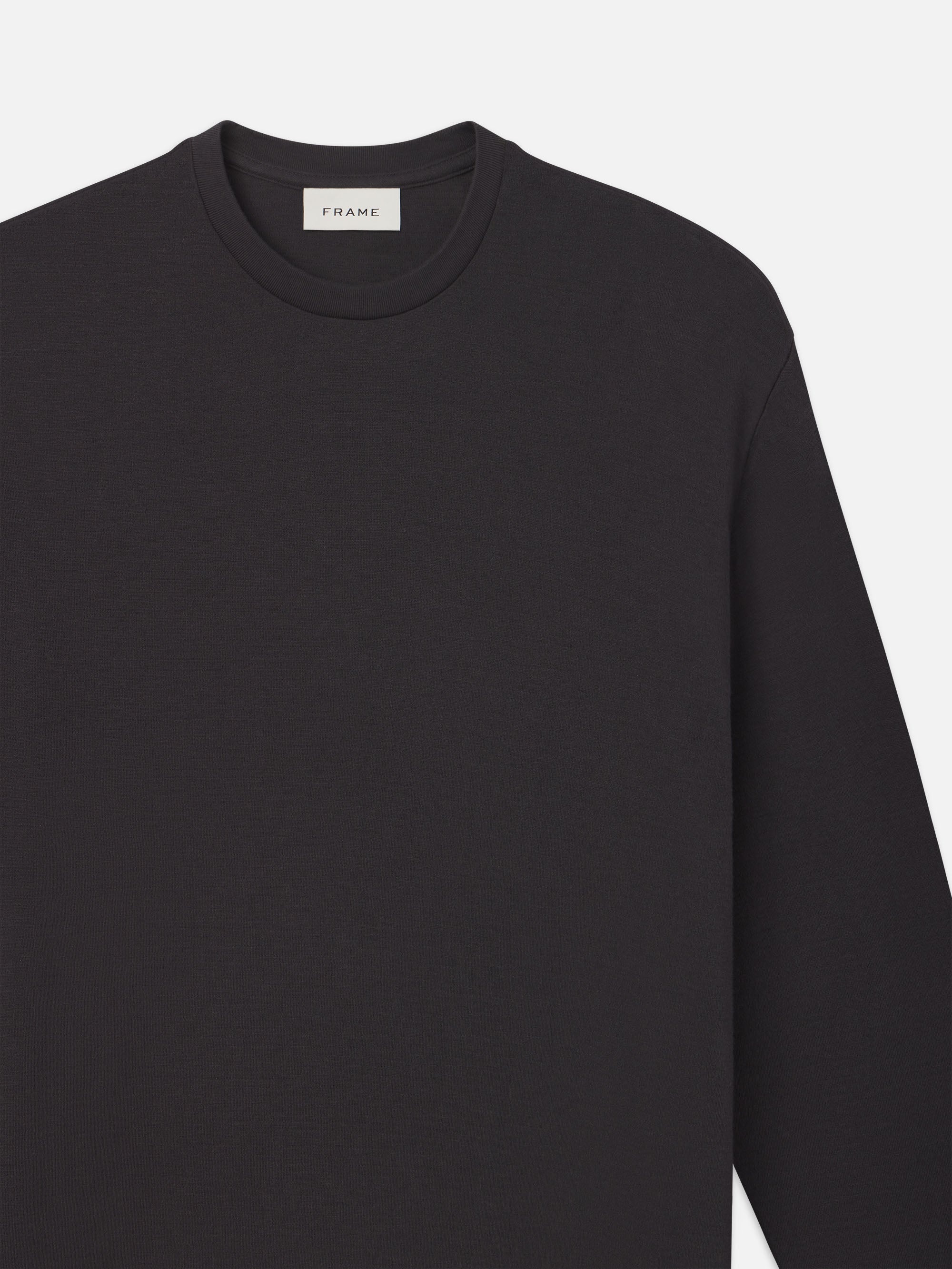 Duo Fold Long Sleeve Crew in Dark Grey - 2