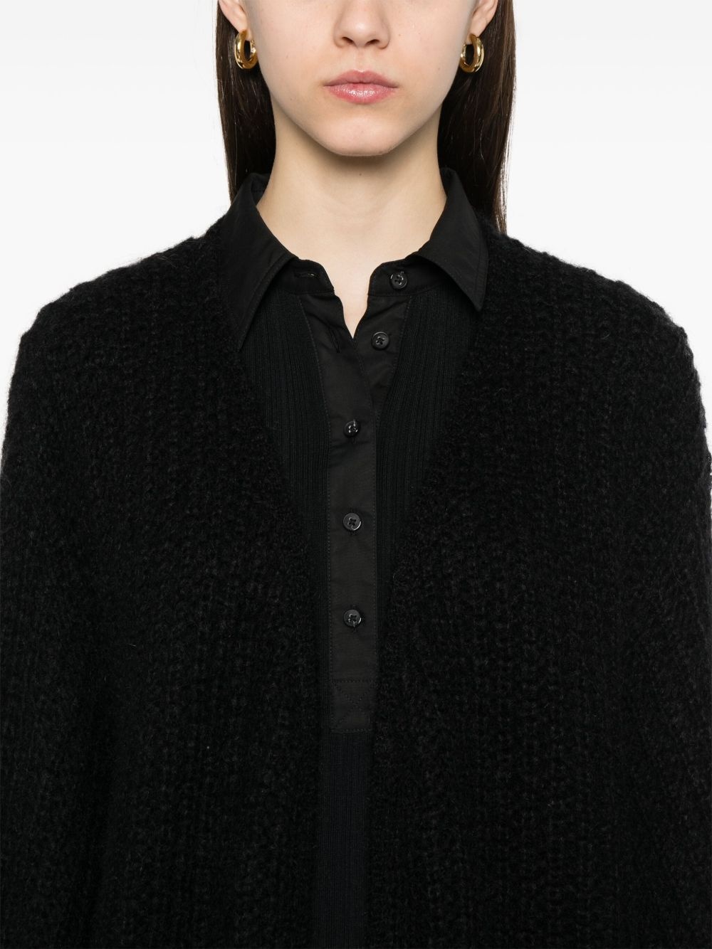 puff-sleeve cardigan - 5