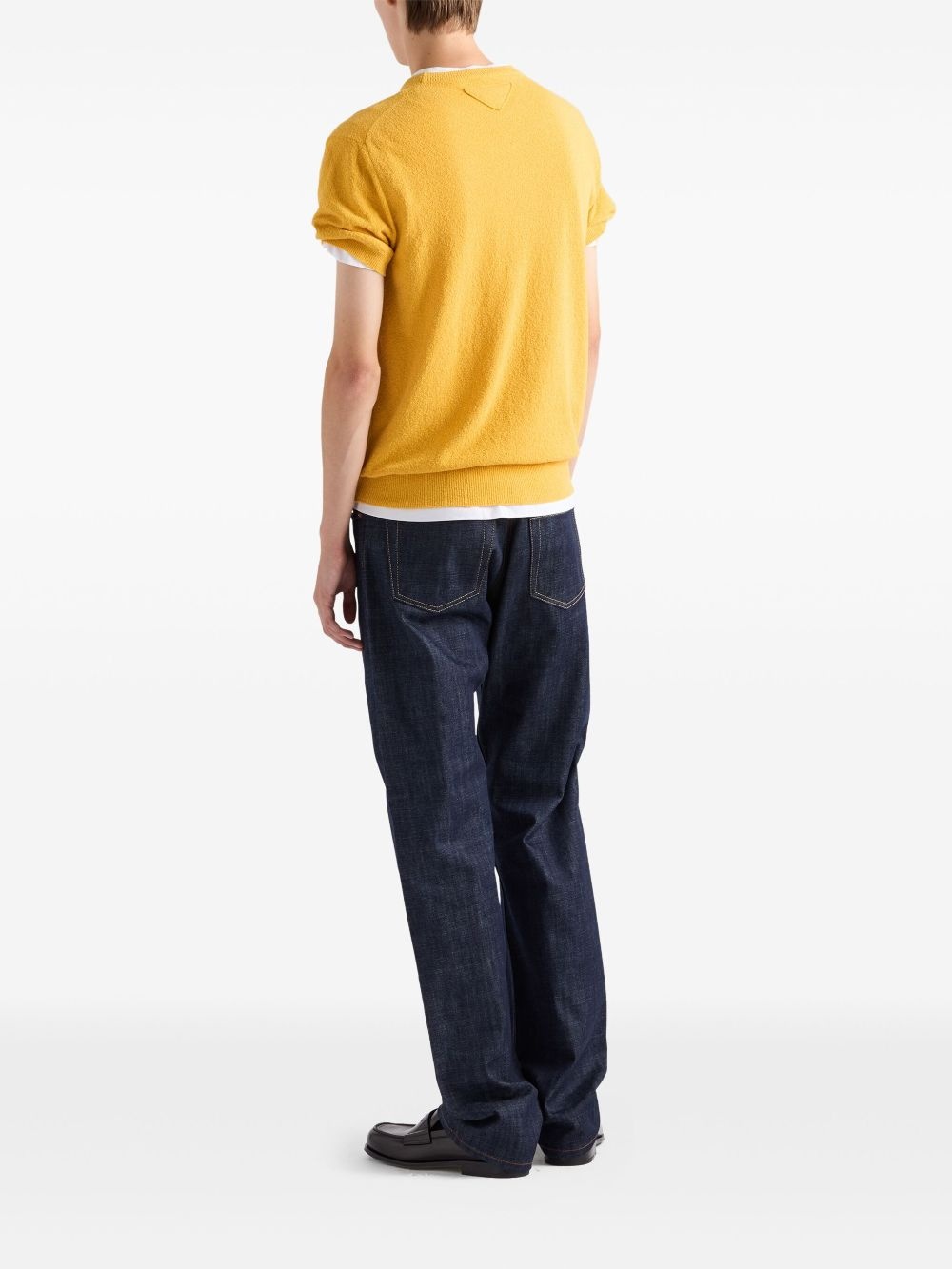 short-sleeve cotton sweater - 3