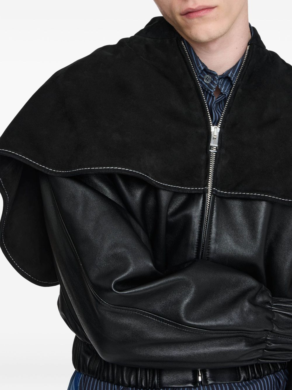 cape leather jacket - 5