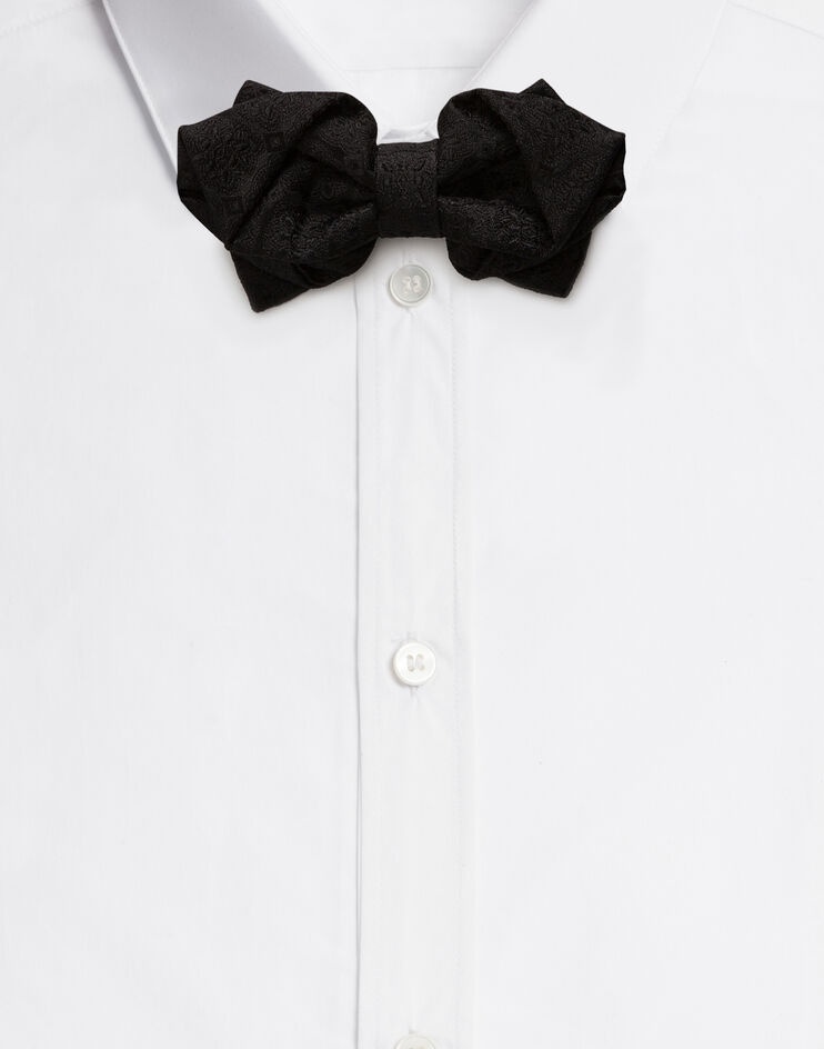 Tie-print silk jacquard bow tie - 1