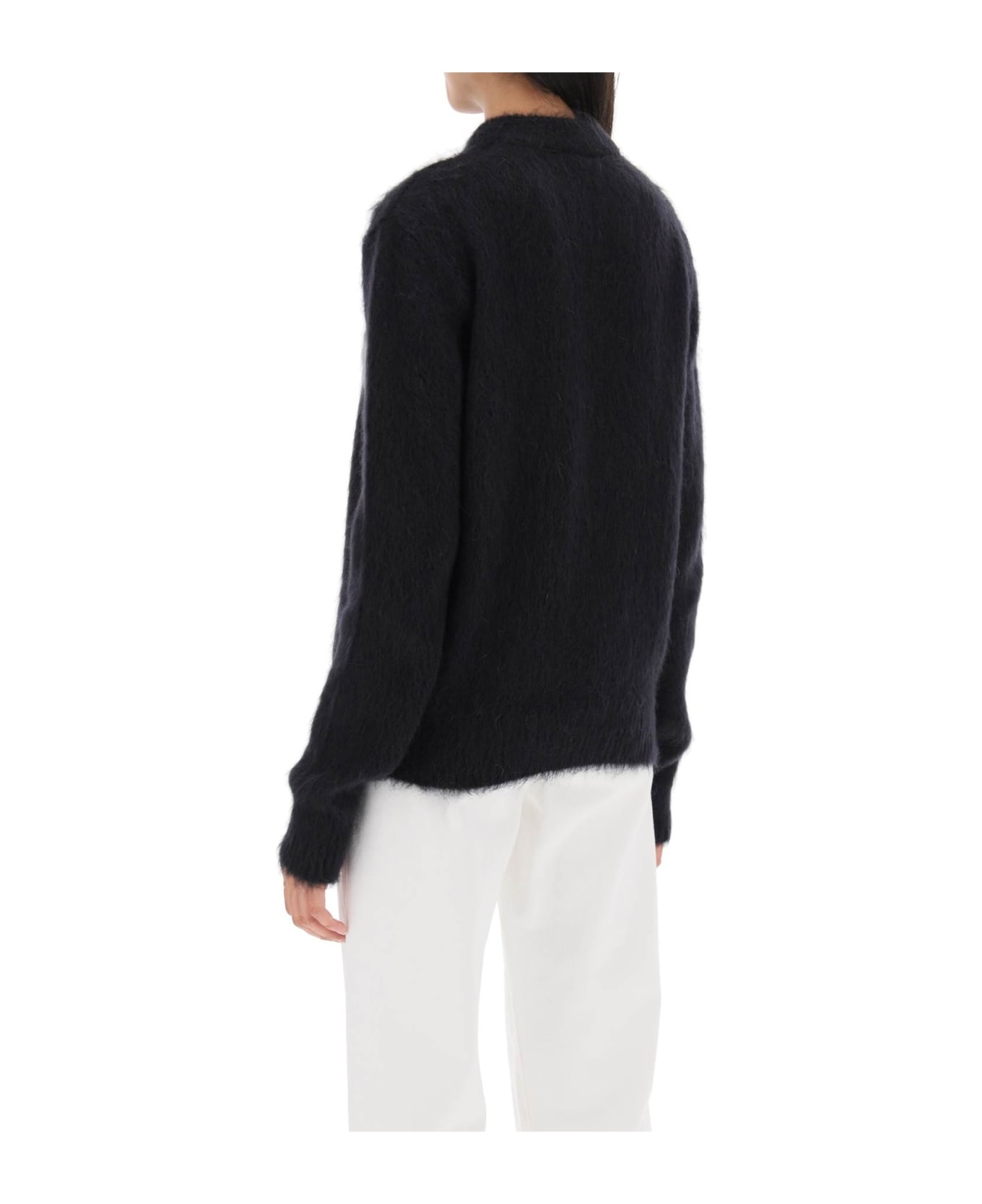 Brushed Mohair Logo Sweater - 3