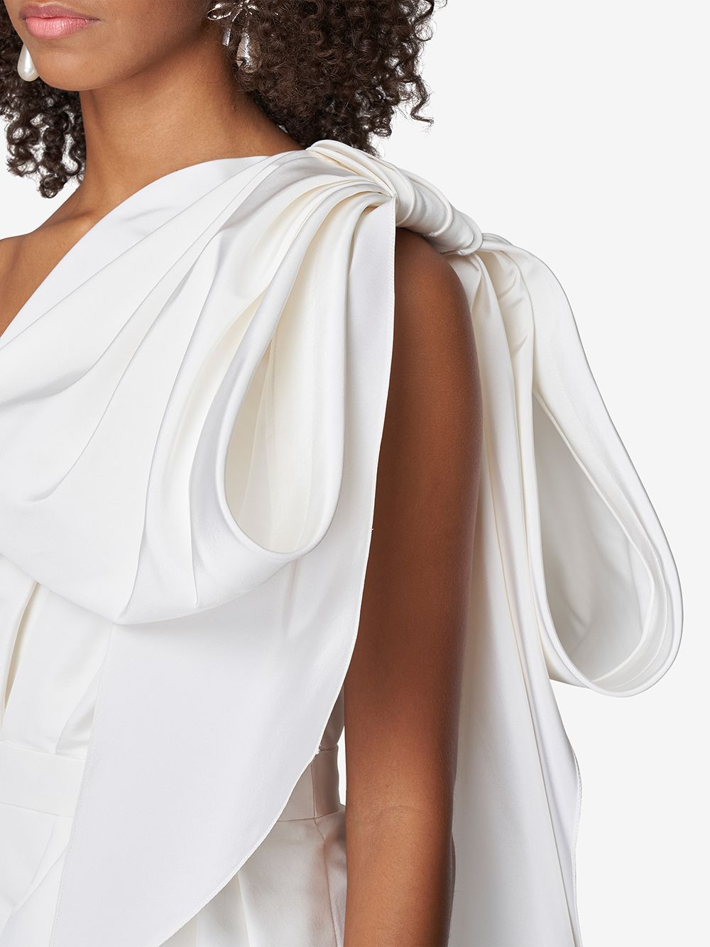draped bow-detail dress - 4