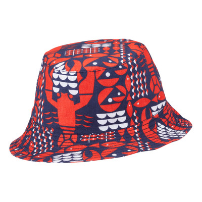 Vilebrequin Unisex Linen Bucket Hat Graphic Lobsters outlook