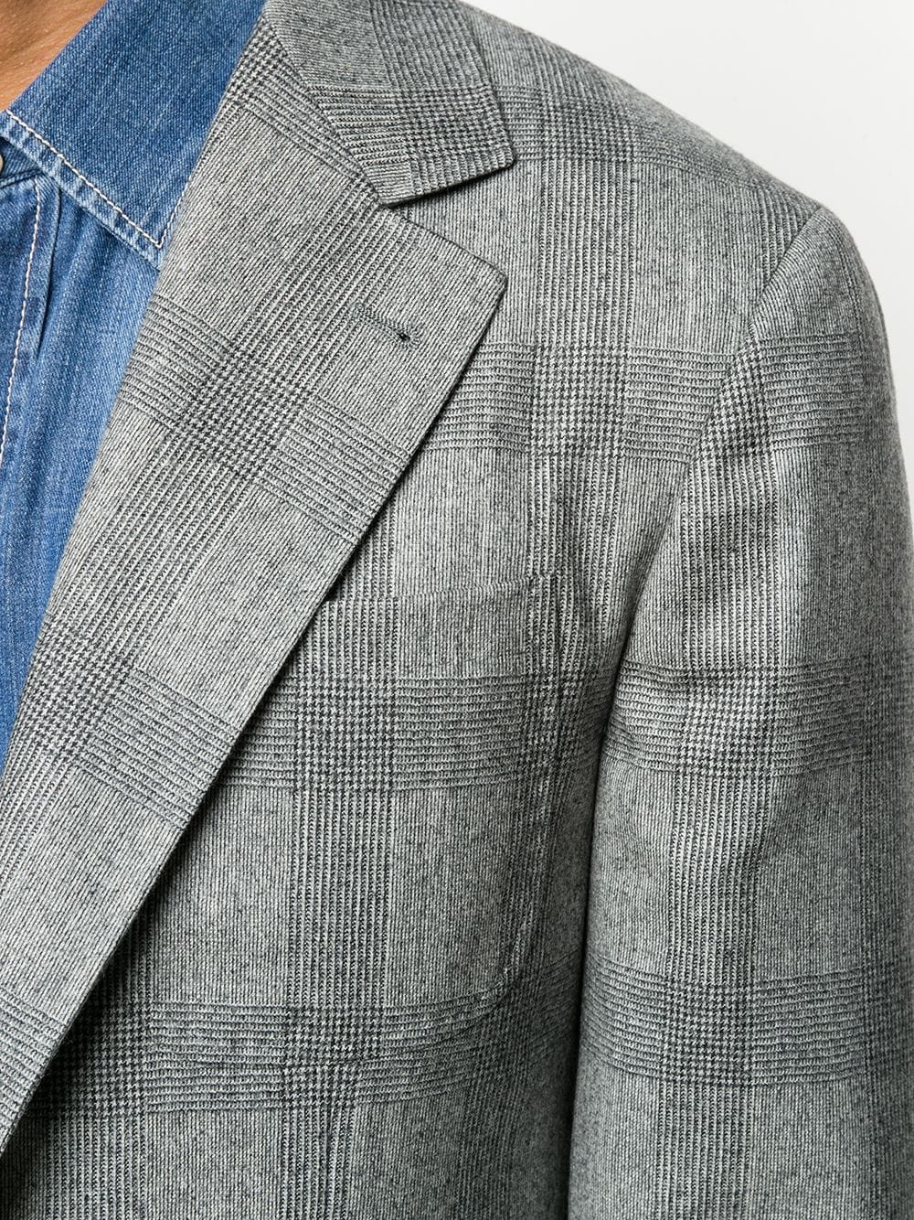 single-breasted check blazer - 5