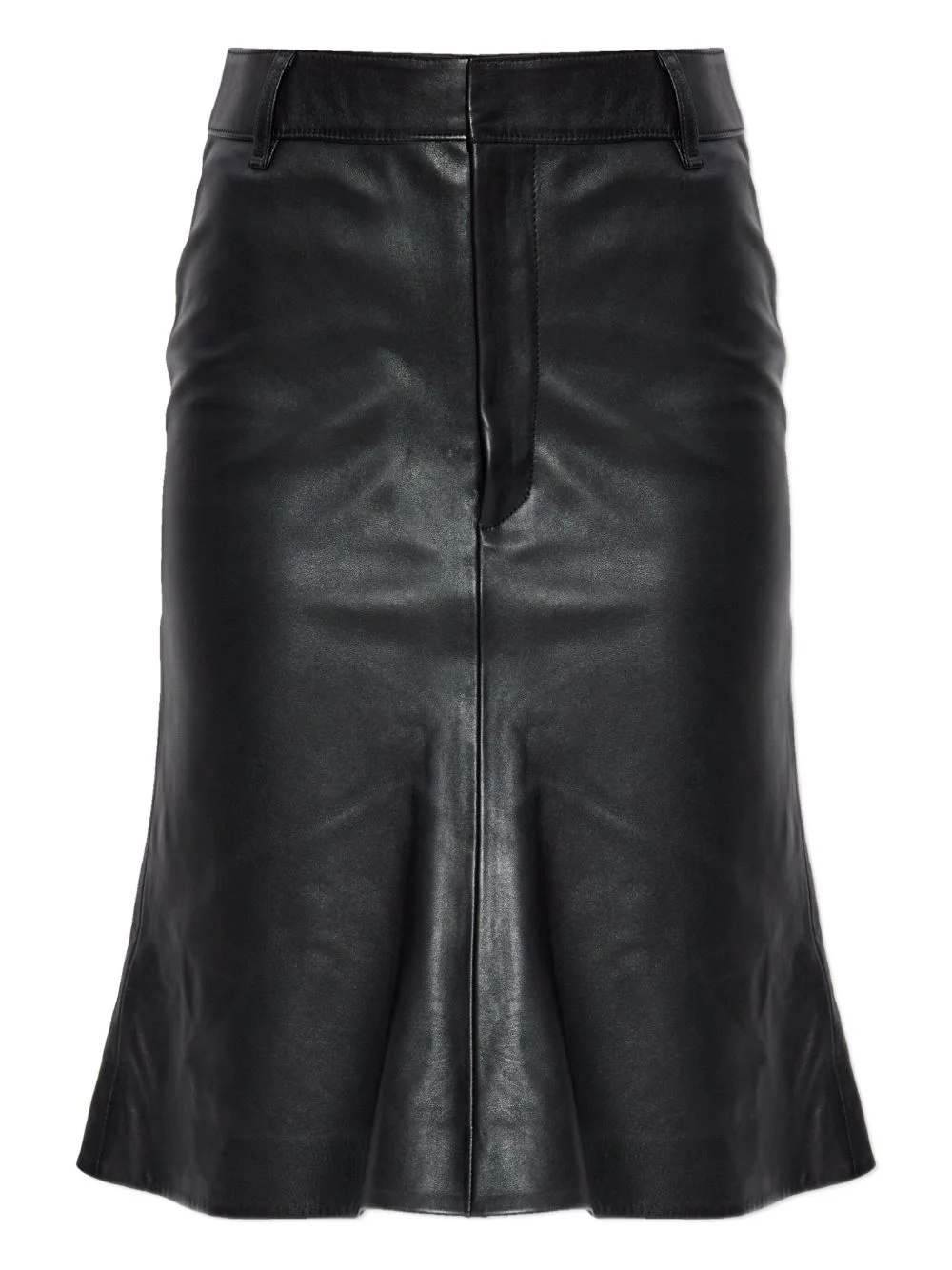 Leather high-waisted skirt - 1