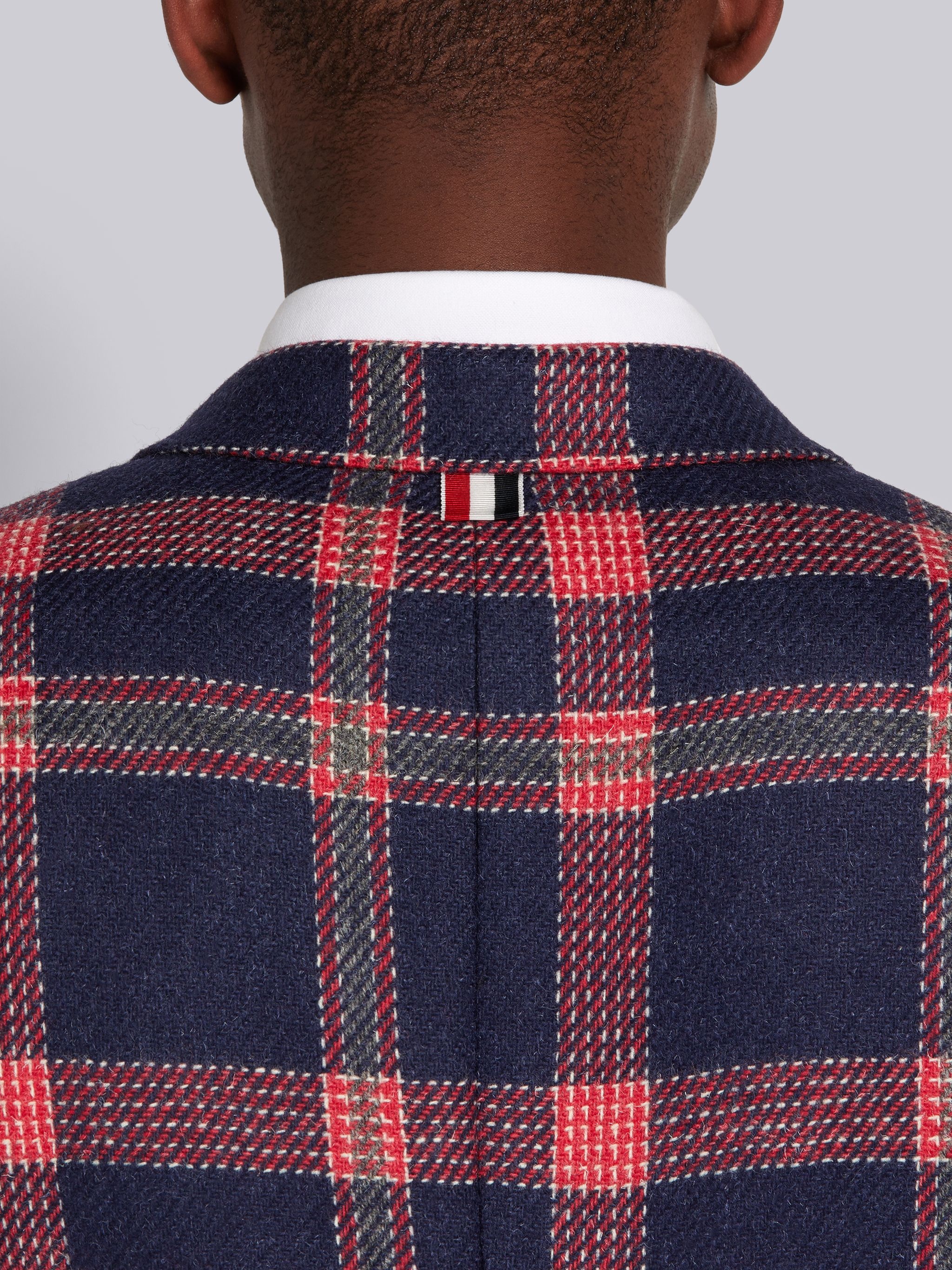 Multicolor Hairline Madras Check British Wool Classic Sport Coat - 5