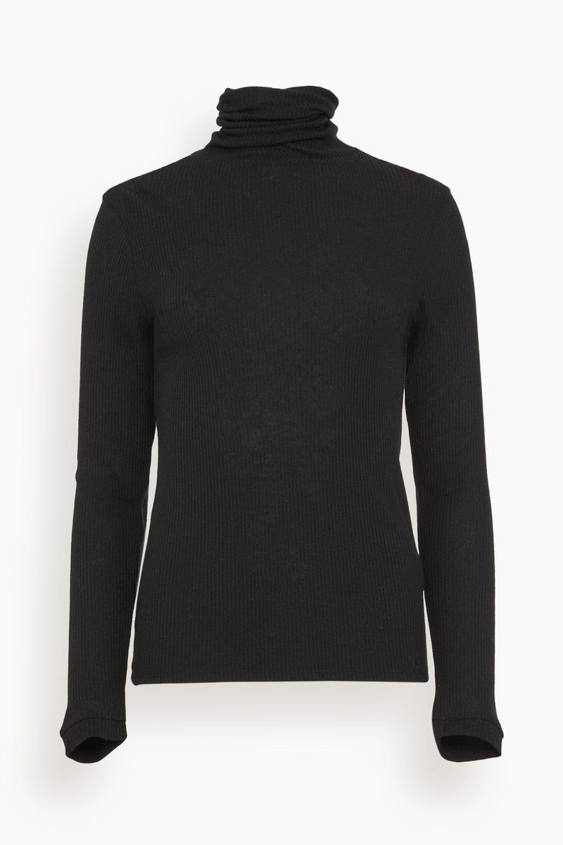 Gallinara Turtleneck T-Shirt in Black - 1