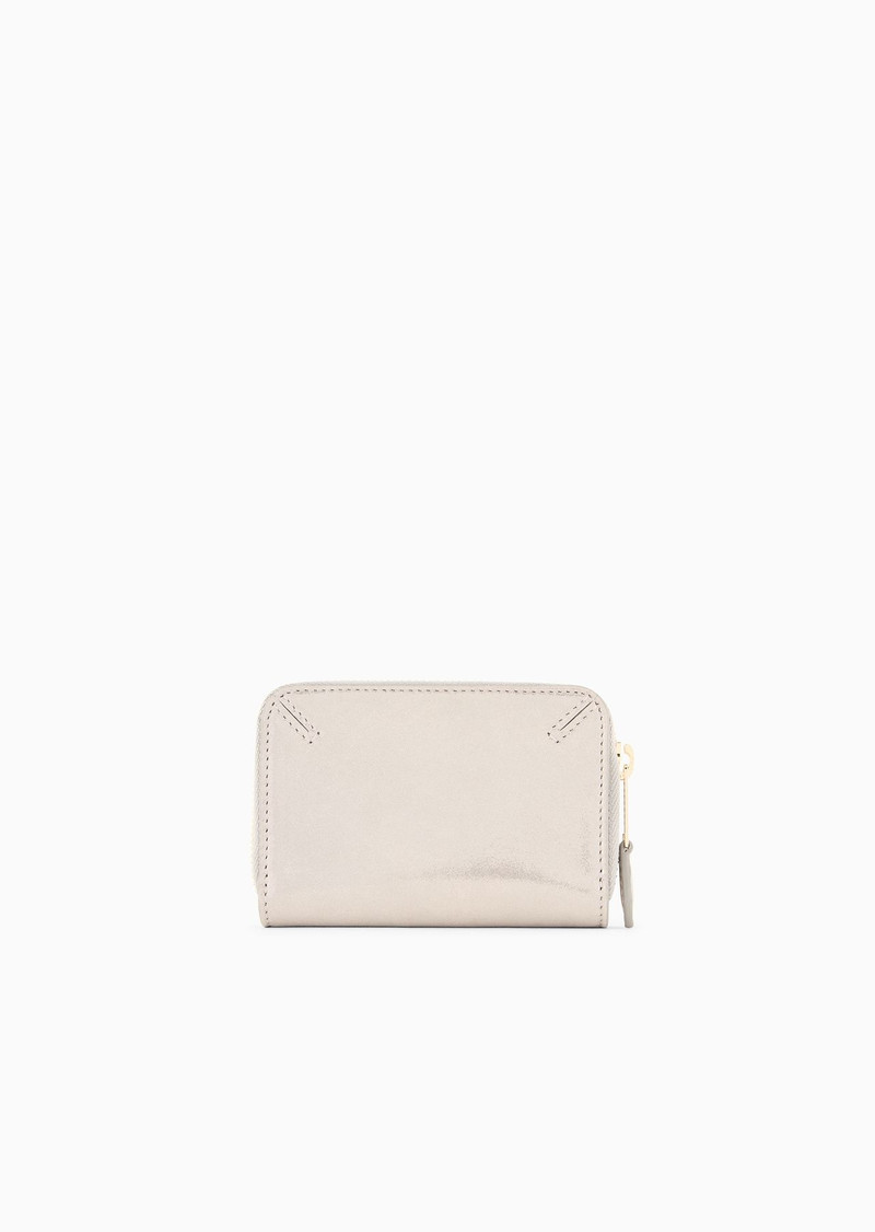 GIORGIO ARMANI La Prima wraparound zip card holder in glossy nubuck outlook
