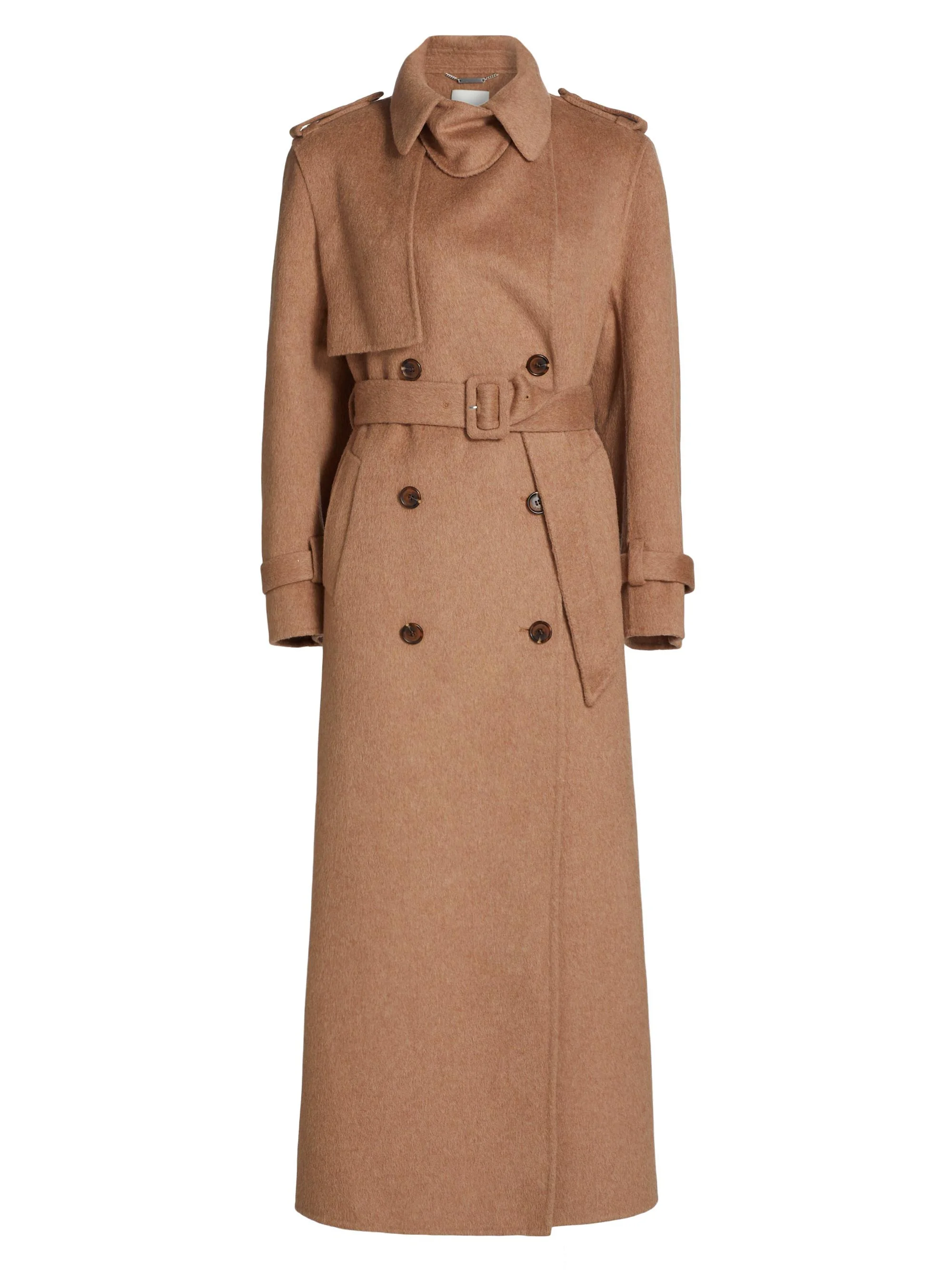 Women's Rumi Belted Wool-Blend Coat - Camel - 1