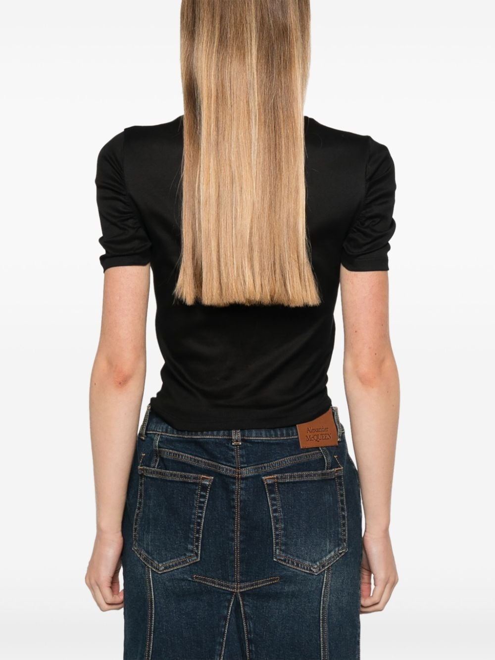 ruched-detailing T-shirt - 4