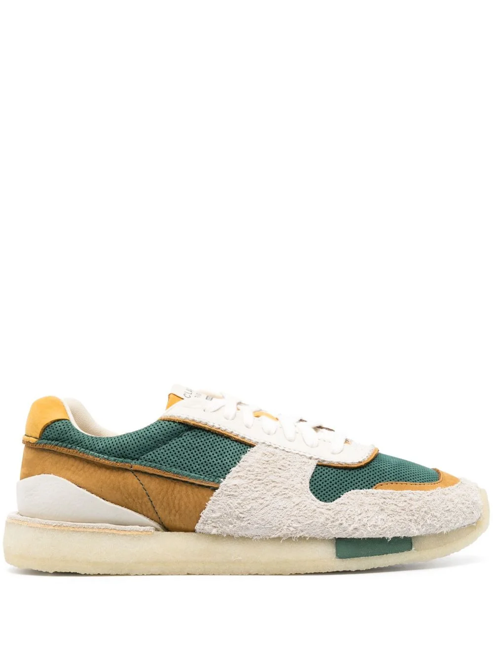 colour-block low-top sneakers - 1