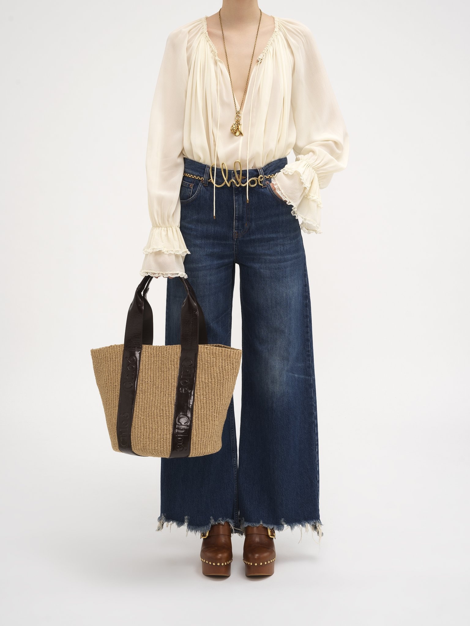 LARGE WOODY TOTE BAG IN FAIR-TRADE NATURAL FIBERS - 8