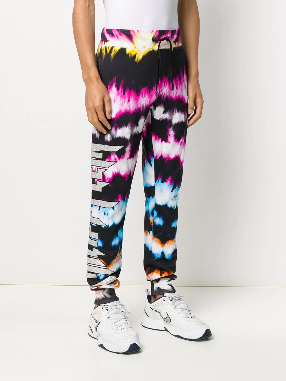 tie-dye print track pants - 3