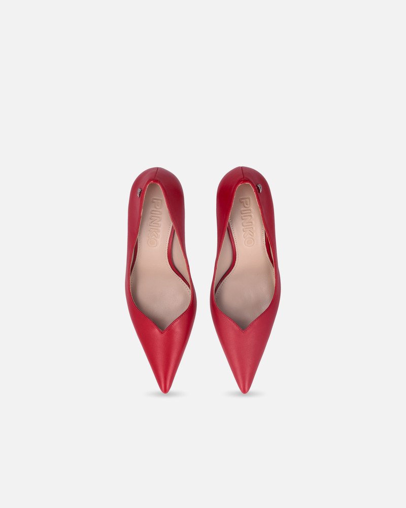 POINTED TO NAPPA LEATHER HEELED SHOES 9