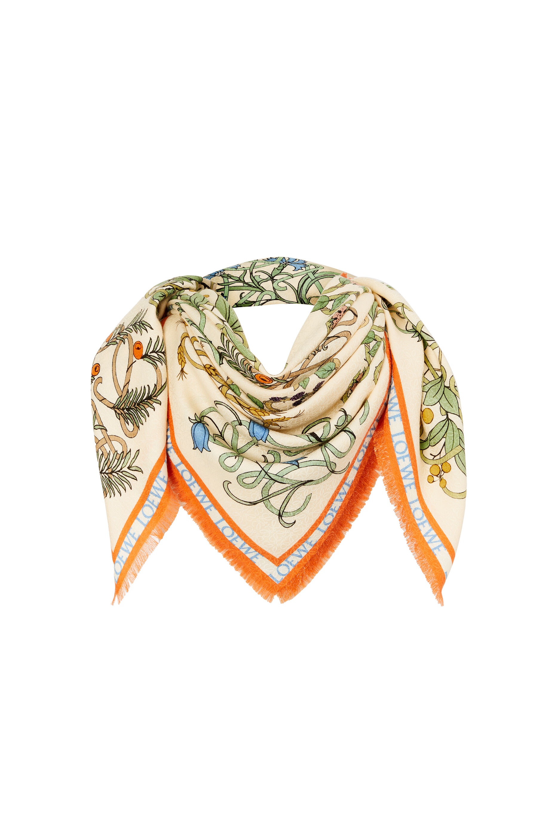 Herbarium scarf in cotton, wool and silk - 2