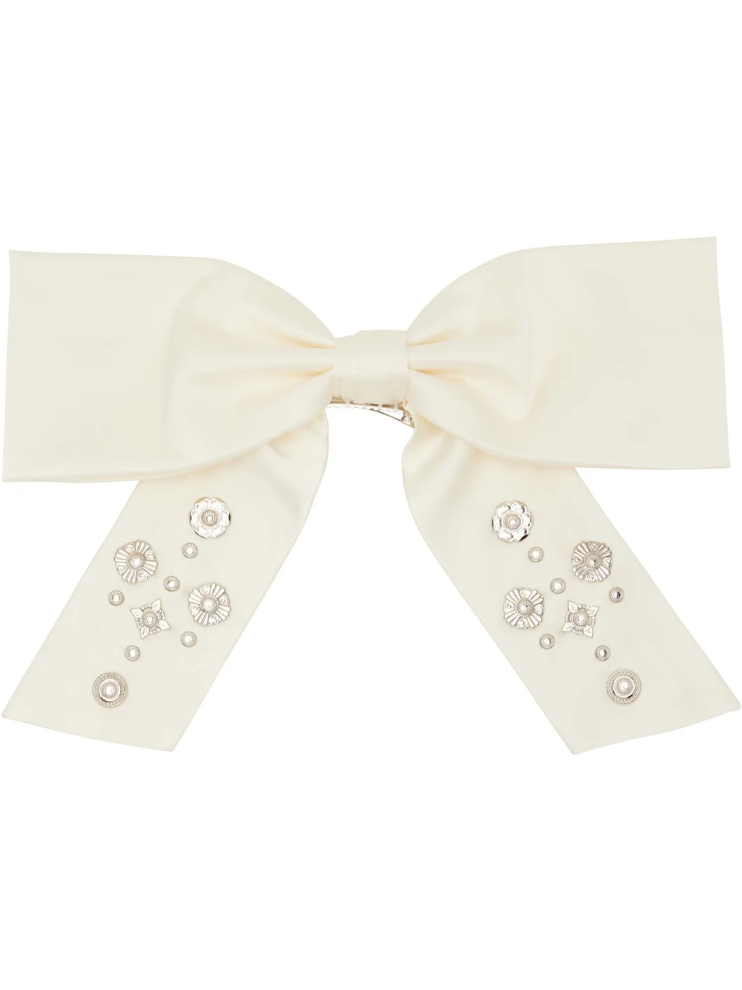 Off-White Ribbon Hair Clip - 1
